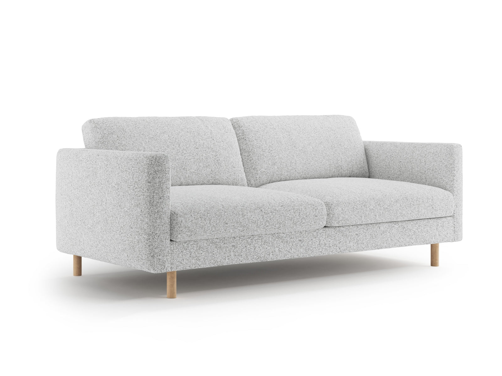 Elegantes Eden 3-Sitzer Sofa in hellem Grau, ideal für stilvolle Wohnräume. Hochwertige Verarbeitung von Micadoni.
