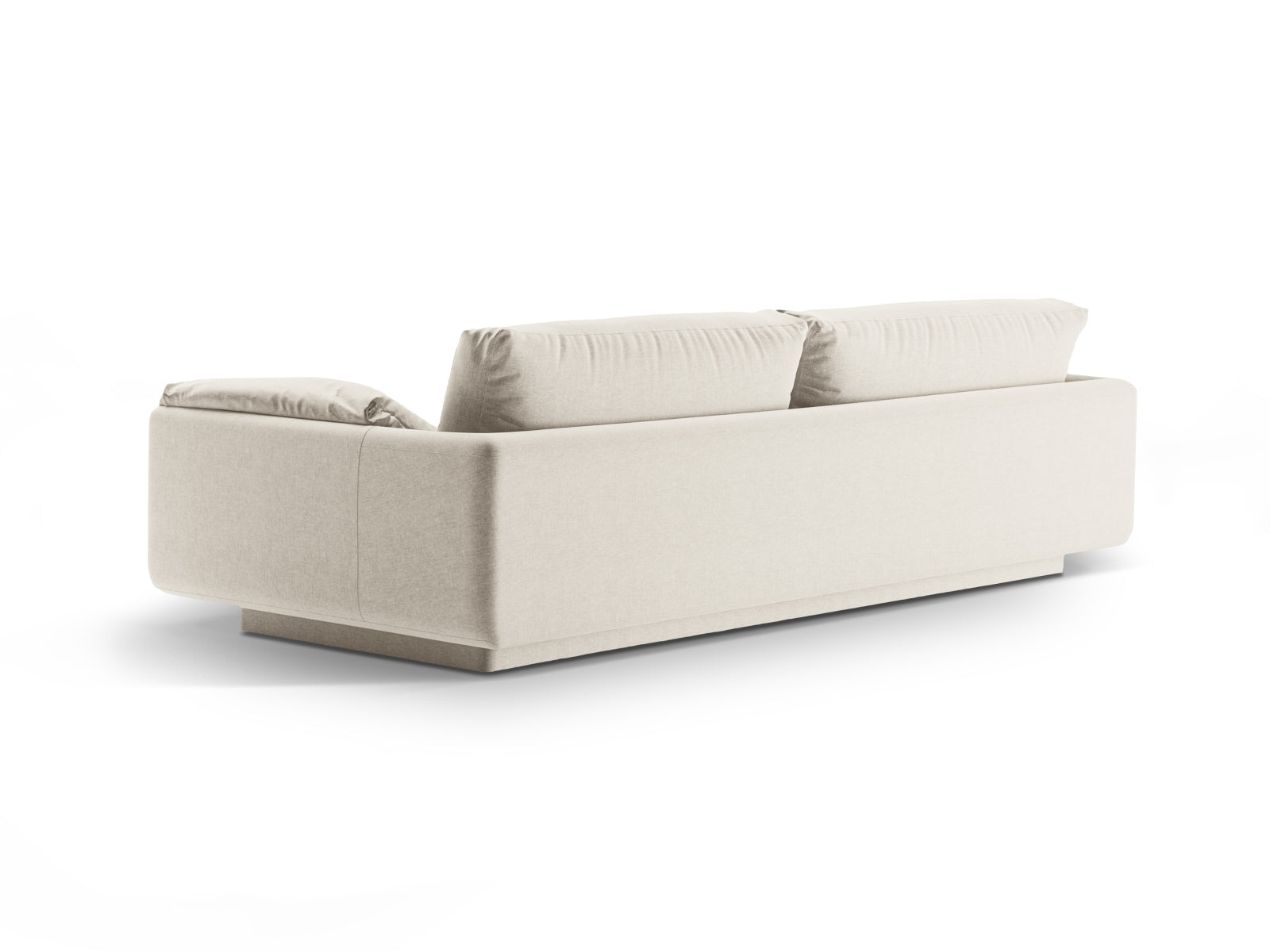 Stilvolles 3-Sitzer Sofa Torino in sanftem Ivory-Wind, perfekt für einladende und moderne Wohnambiente.