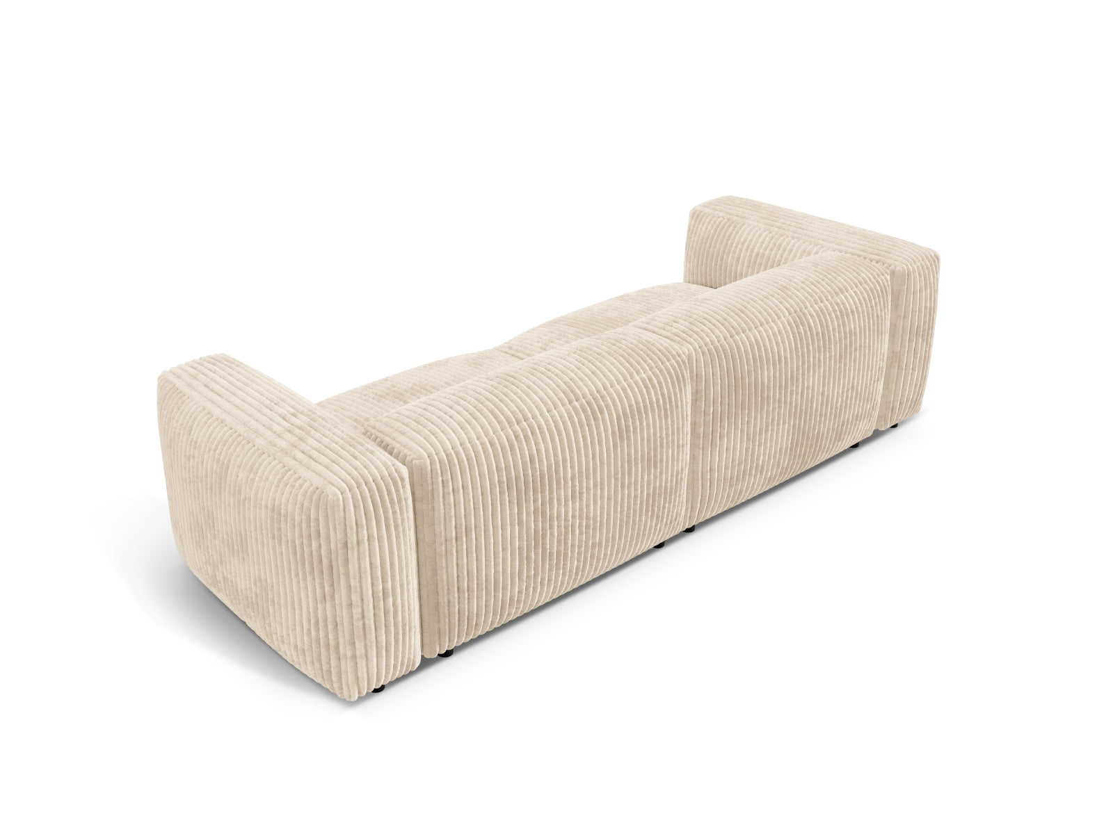 Stilvolles Martina 3-Sitzer Sofa in sanftem Beige, perfekt für zeitgemäße Wohnräume. Flexibles, modulares Konzept von Micadoni.