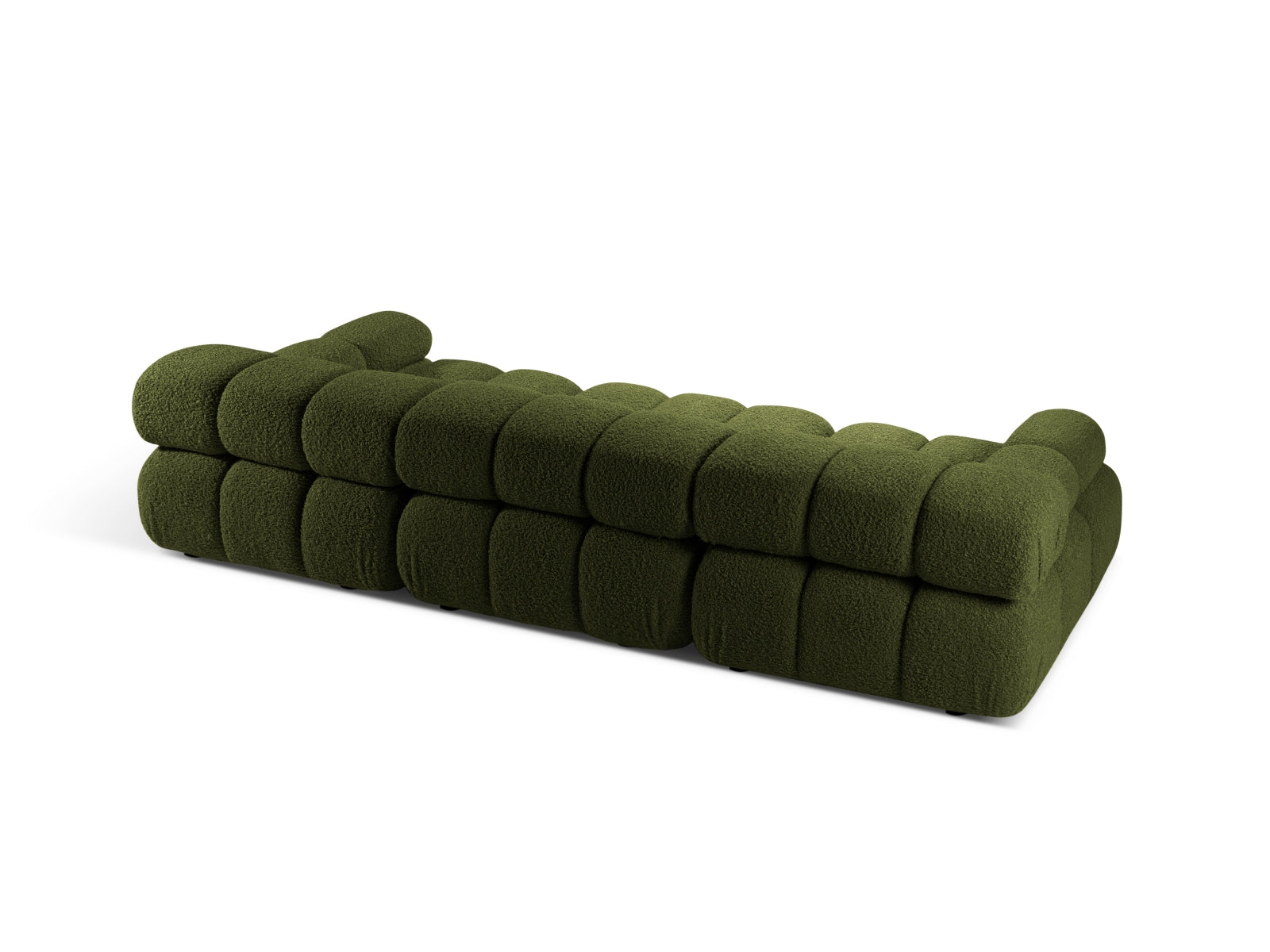 Modulares 3-Sitzer Sofa Bellis Boucle in zartem Grün, perfekt für moderne Wohnkonzepte und gemütliche Entspannung, von Micadoni.