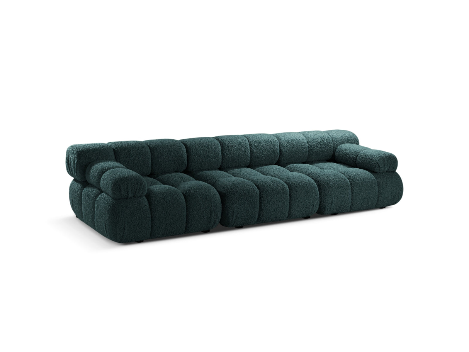 Entdecken Sie das elegante Bellis Boucle Sofa von Micadoni – ein modulares 3-Sitzer Möbelstück, das Komfort und Stil vereint.