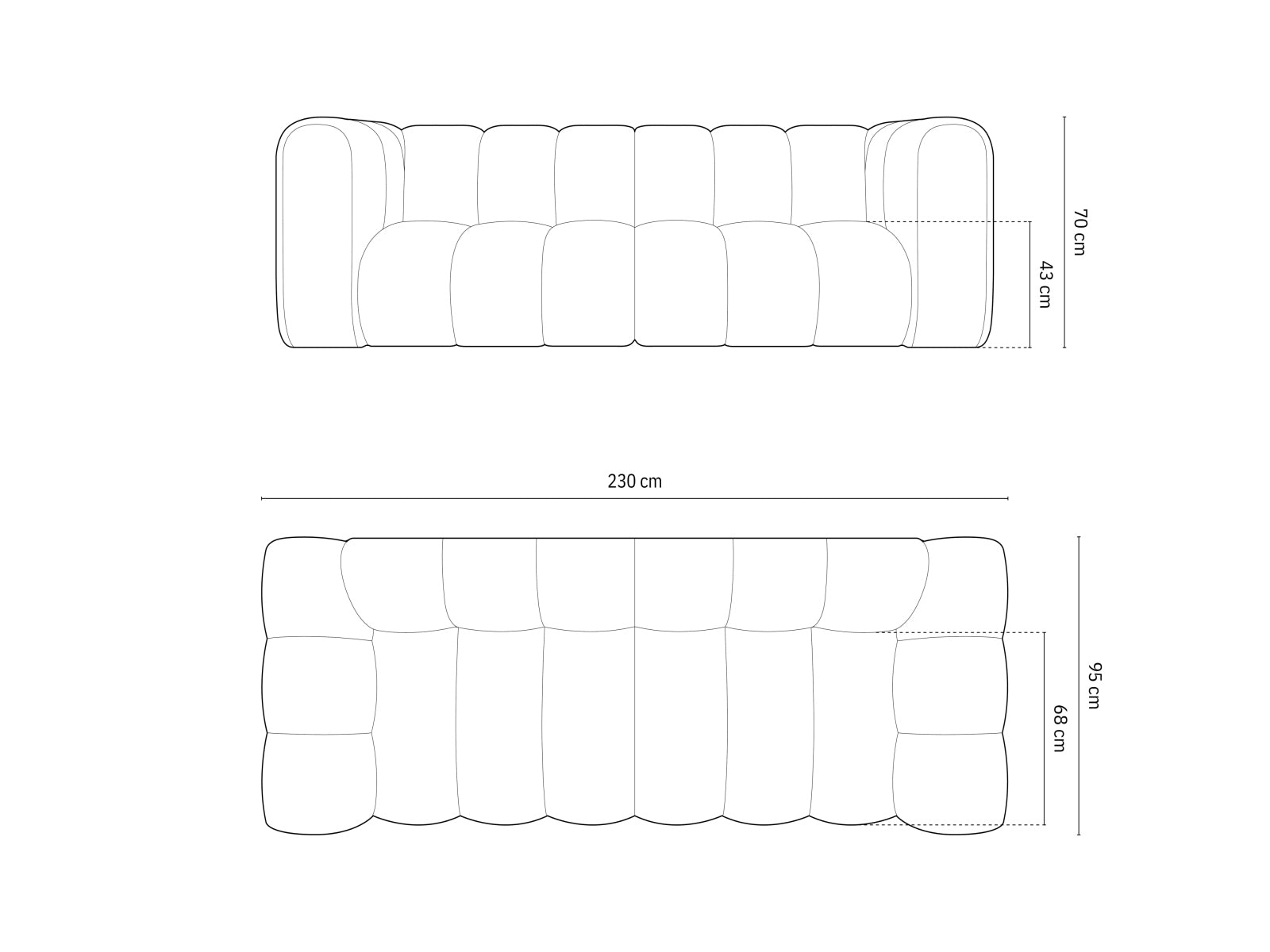 Stylisches 3-Sitzer Sofa Lupine in edlem Dunkelgrau von Micadoni, perfekt für stilvolle Wohnräume und entspannte Stunden.