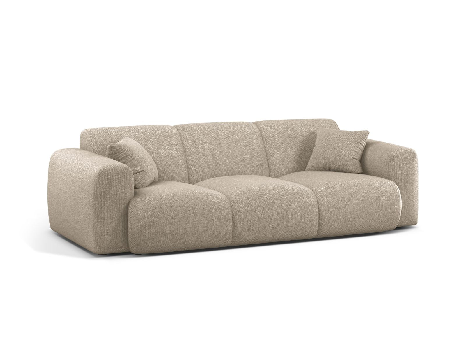 Elegantes 3-Sitzer Sofa Molino in dunkelbeige, stilvoll und komfortabel, ideal für moderne Wohnräume, präsentiert von Micadoni.