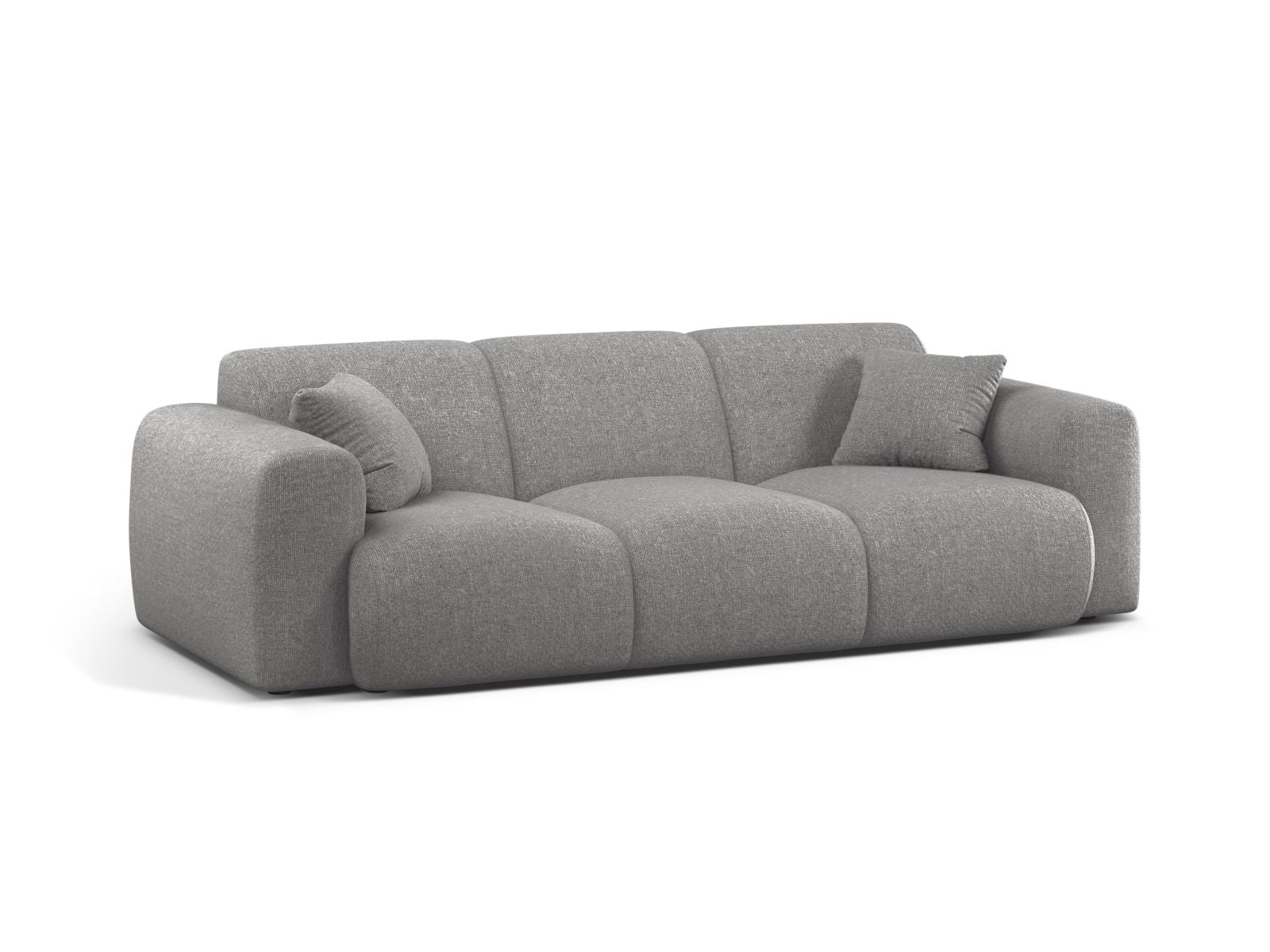 Elegantes 3-Sitzer Sofa Molino in hellem Grau, ideal für stilvolle Wohnräume, erhältlich bei KAQTU Design AG.