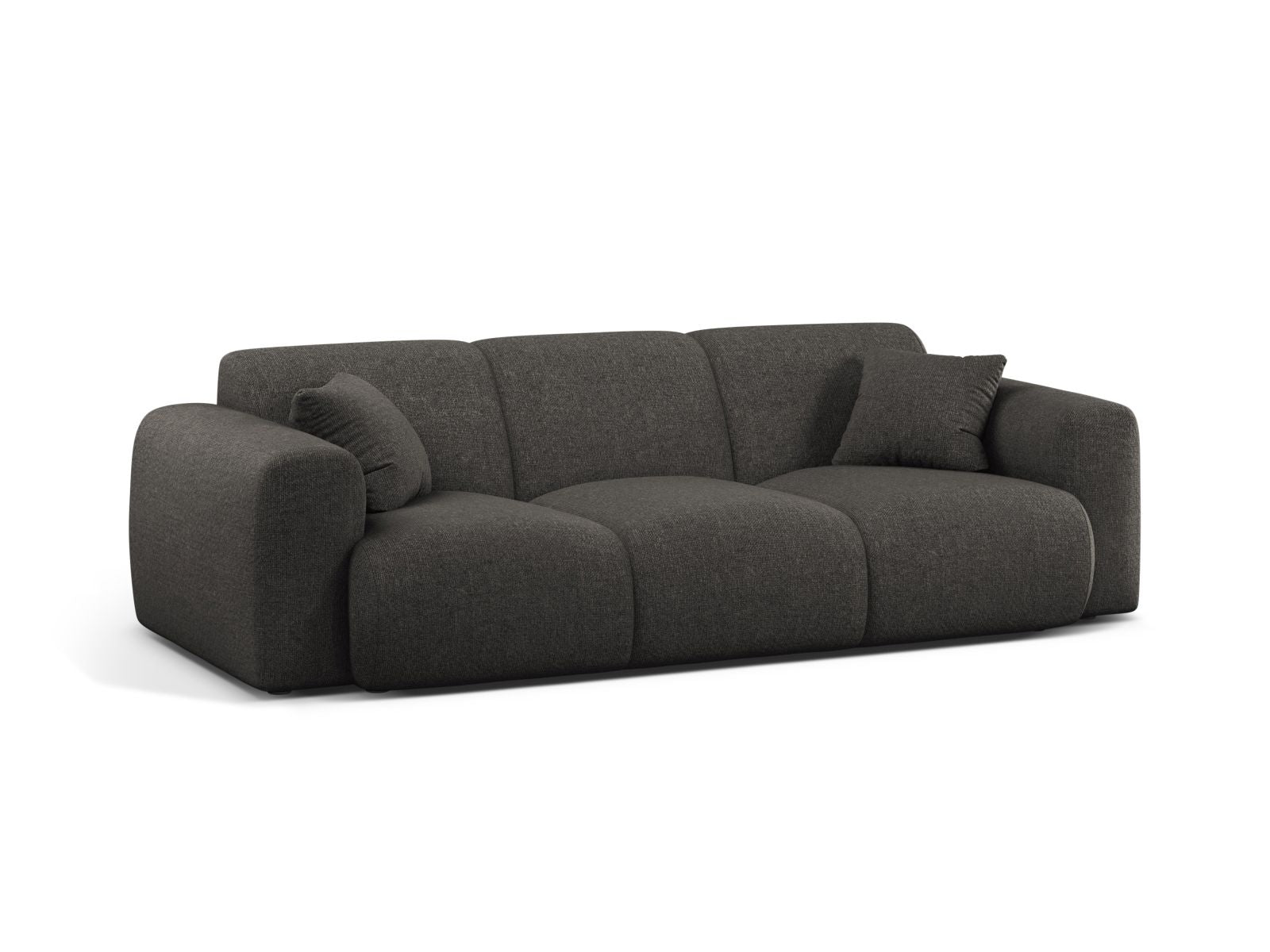 Elegantes 3-Sitzer Sofa Molino in Dunkelgrau, ideal für stilvolle Wohnräume, erhältlich bei KAQTU Design AG.