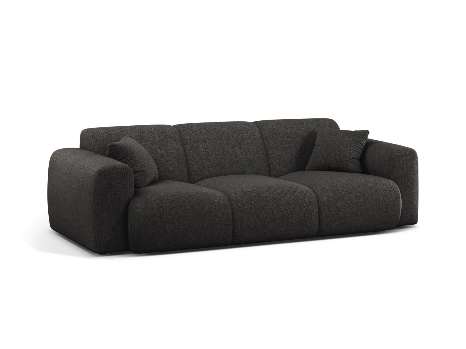 Elegantes 3-Sitzer Sofa Molino in Anthrazit von Micadoni, ideal für stilvolle Wohnräume und gemütliche Abende.