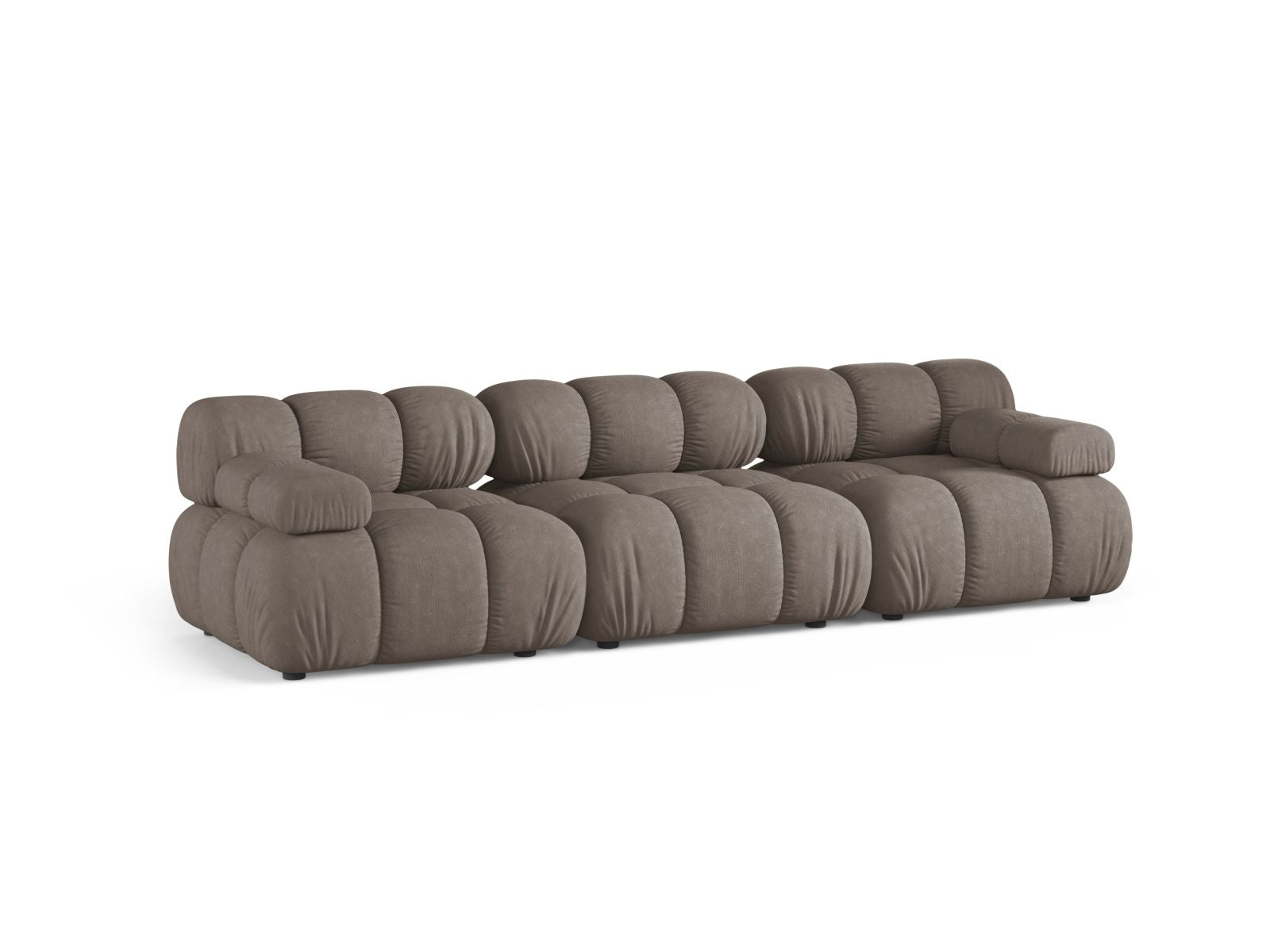 Elegantes 3-Sitzer Sofa Bellis in Cappuccino-Liberty, ideal für modernes Wohnen, erhältlich bei KAQTU Design AG.