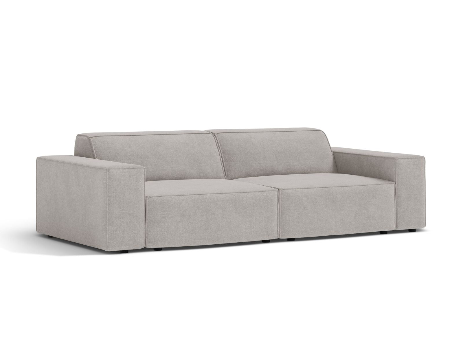 Elegantes 3-Sitzer Sofa Jodie in hellem Grau, ideal für moderne Wohnräume, erhältlich bei KAQTU Design AG.