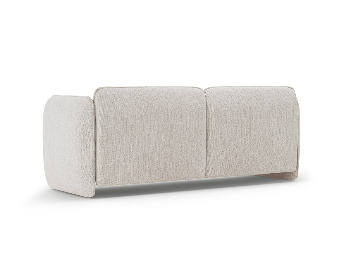 Kobaltblaues 3er Sofa Georgia von Micadoni mit Samtvelours-Bezug, schwarzen Kunststoffbeinen und gepolsterten Armlehnen als Sitzfläche.