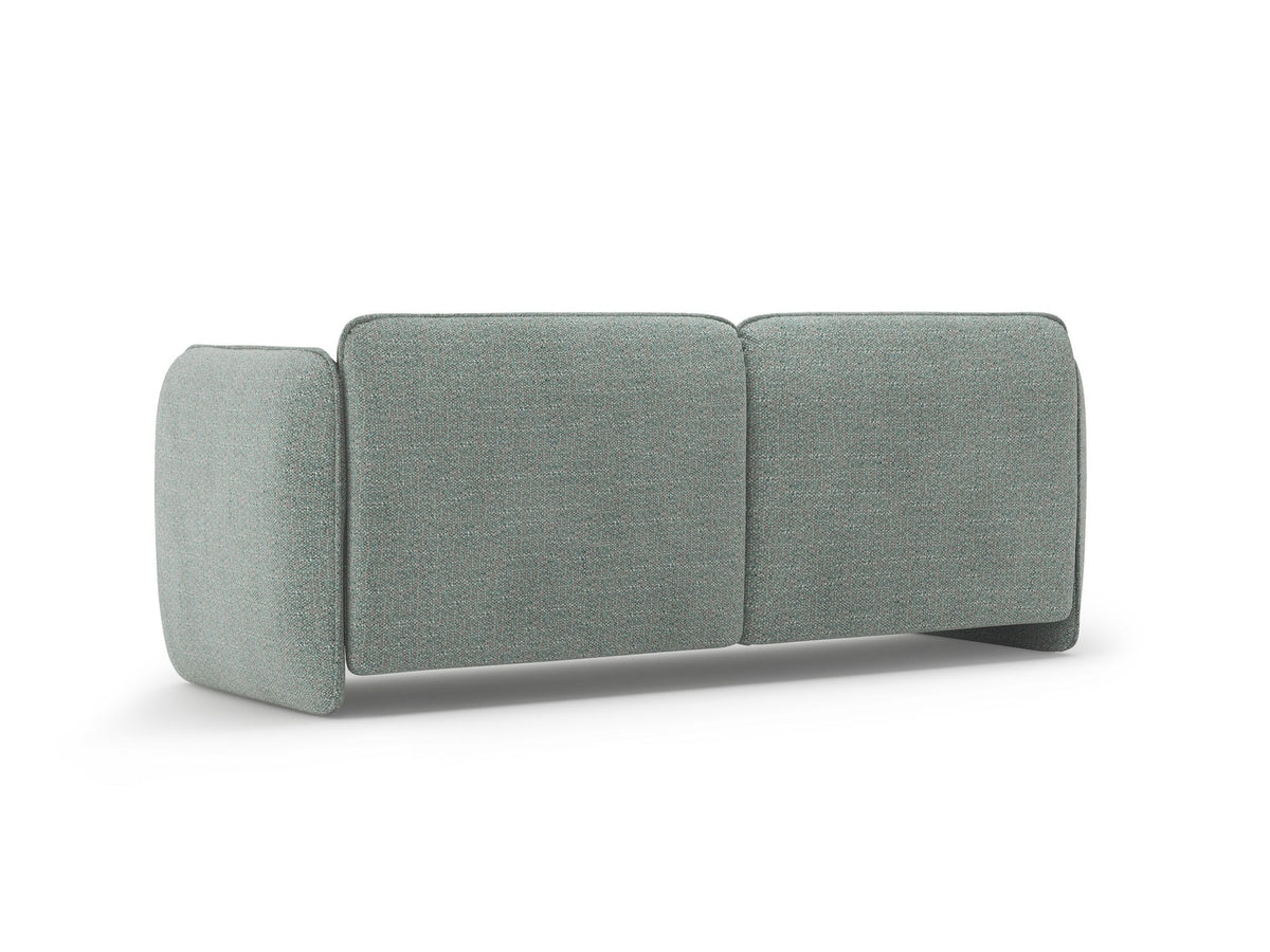 Kobaltblaues 3er Sofa Georgia von Micadoni mit Samtvelours-Bezug, schwarzen Kunststoffbeinen und gepolsterten Armlehnen als Sitzfläche.