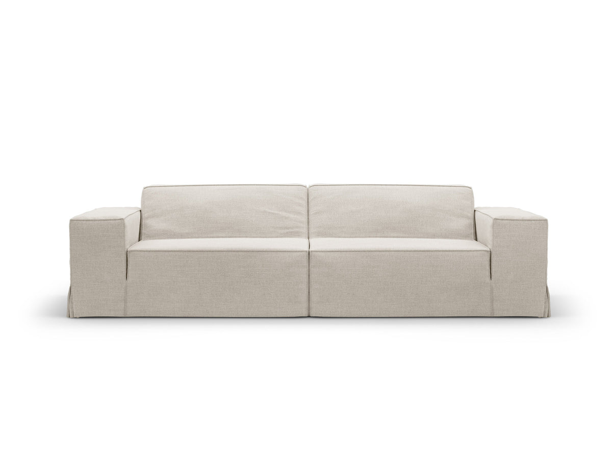 Jodie Modular Sofa 3 Sitzer mit abnehmbaren Bezug in Natural-LINS präsentiert im Onlineshop von KAQTU Design AG. 3er Sofa ist von Micadoni