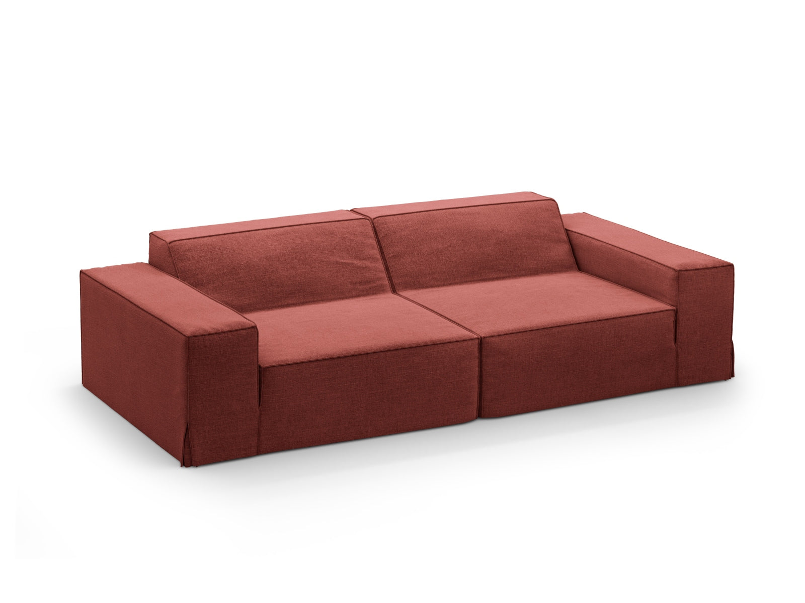 Jodie Modular Sofa 3 Sitzer mit abnehmbaren Bezug in Cherrywood-LINS präsentiert im Onlineshop von KAQTU Design AG. 3er Sofa ist von Micadoni