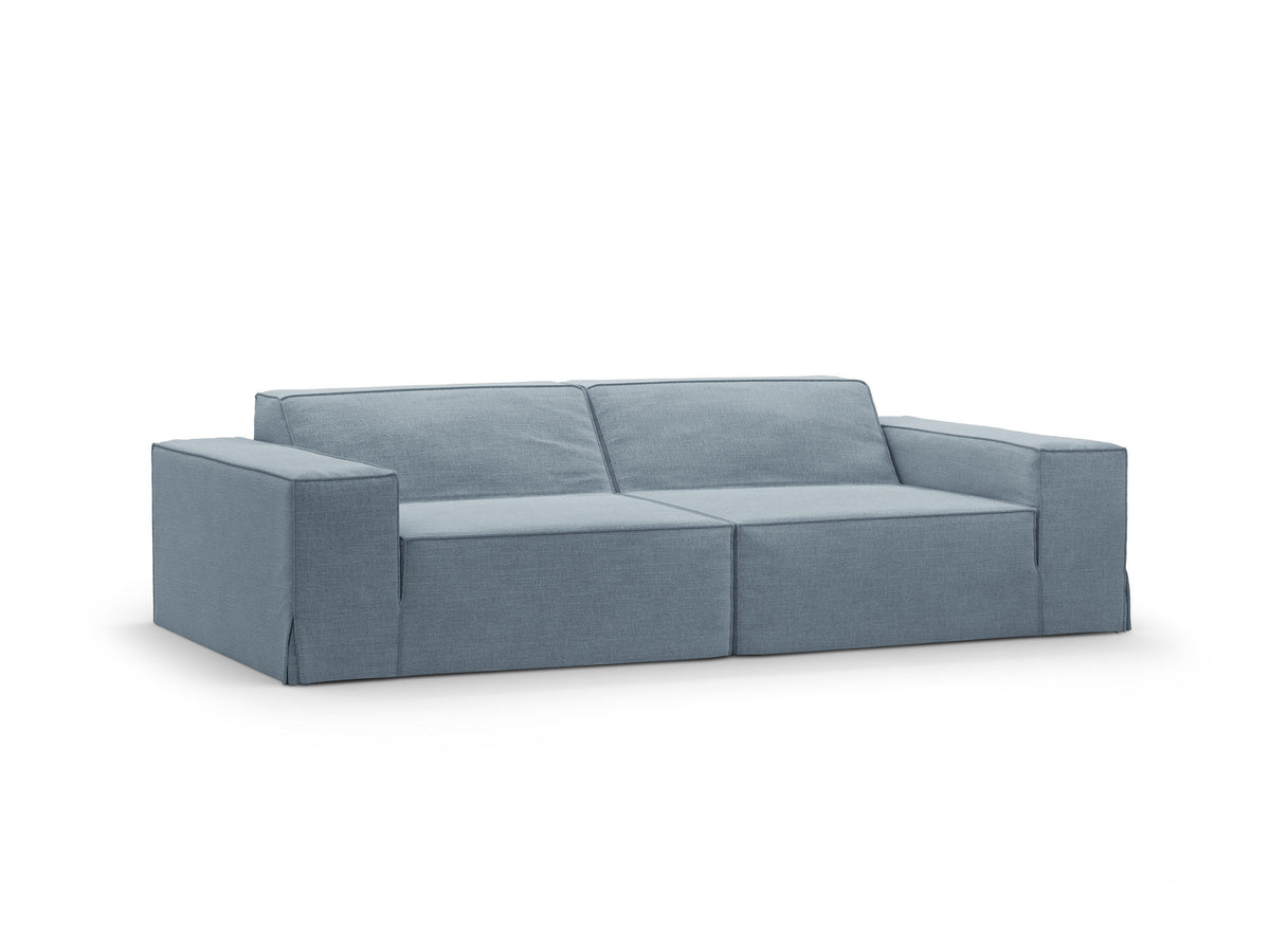 Jodie Modular Sofa 3 Sitzer mit abnehmbaren Bezug in Muted Blue-LINS präsentiert im Onlineshop von KAQTU Design AG. 3er Sofa ist von Micadoni