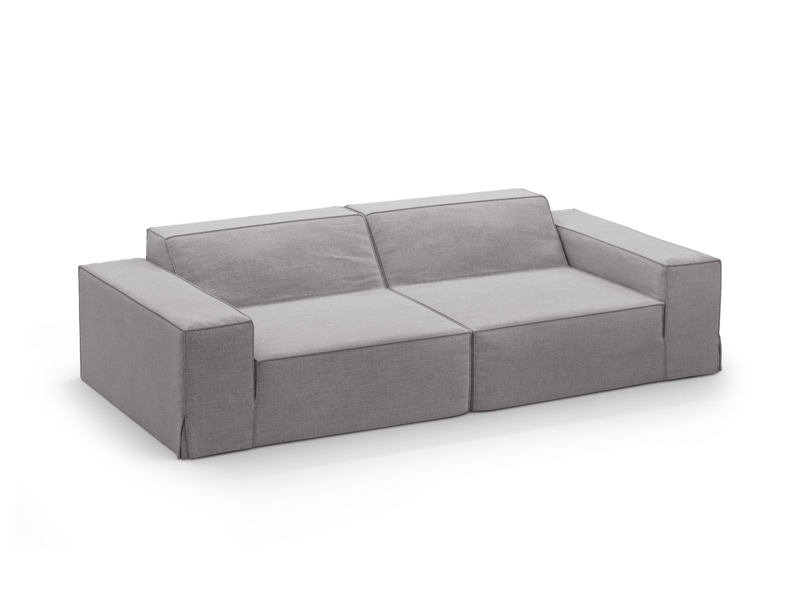 Jodie Modular Sofa 3 Sitzer mit abnehmbaren Bezug in Warm grey-LINS präsentiert im Onlineshop von KAQTU Design AG. 3er Sofa ist von Micadoni
