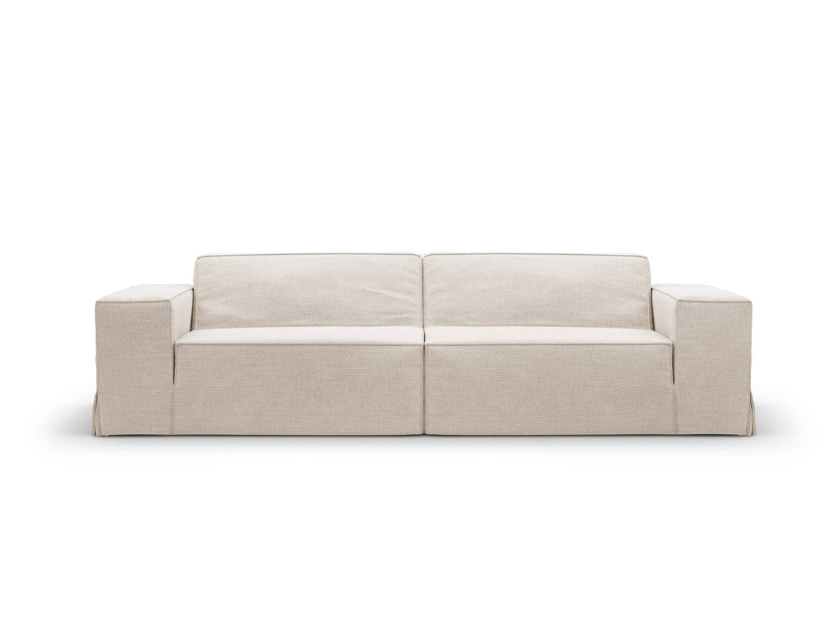 Jodie Modular Sofa 3 Sitzer mit abnehmbaren Bezug in Beige-LINS präsentiert im Onlineshop von KAQTU Design AG. 3er Sofa ist von Micadoni