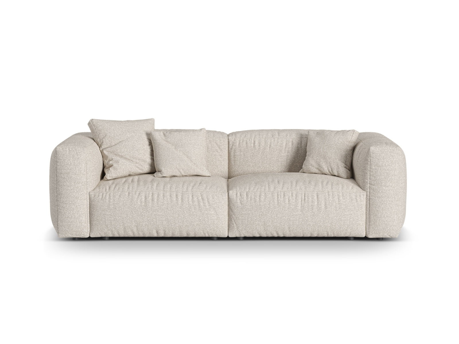 Modulares 3-Sitzer Sofa Martina von Micadoni, ideal für gemütliche Wohnzimmer, bietet zeitgemäße Eleganz und hohen Sitzkomfort.
