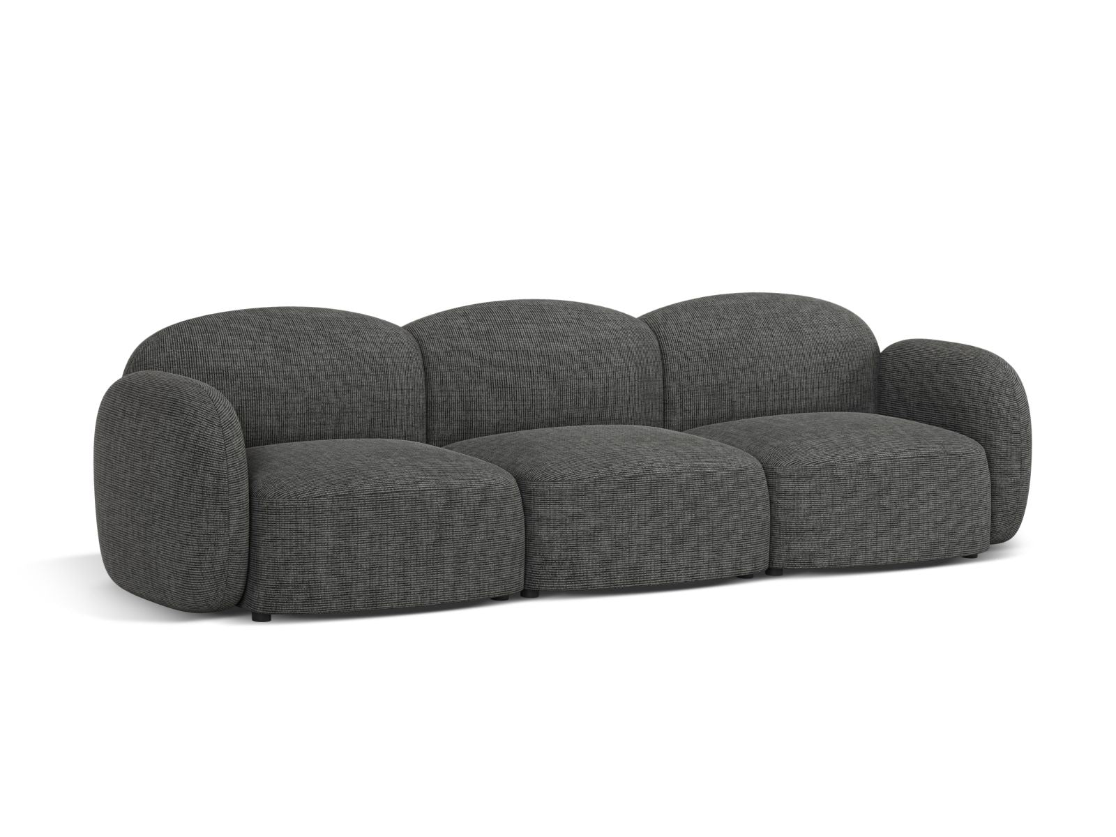 Elegantes 3-Sitzer Sofa Blair in stilvollem Grau, ideal für moderne Wohnräume, erhältlich bei KAQTU Design AG.