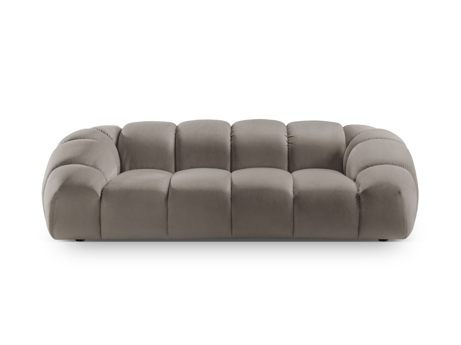 Diana Velour Sofa 3 Sitzer in Grey Brown-Salvador präsentiert im Onlineshop von KAQTU Design AG. 3er Sofa ist von Micadoni
