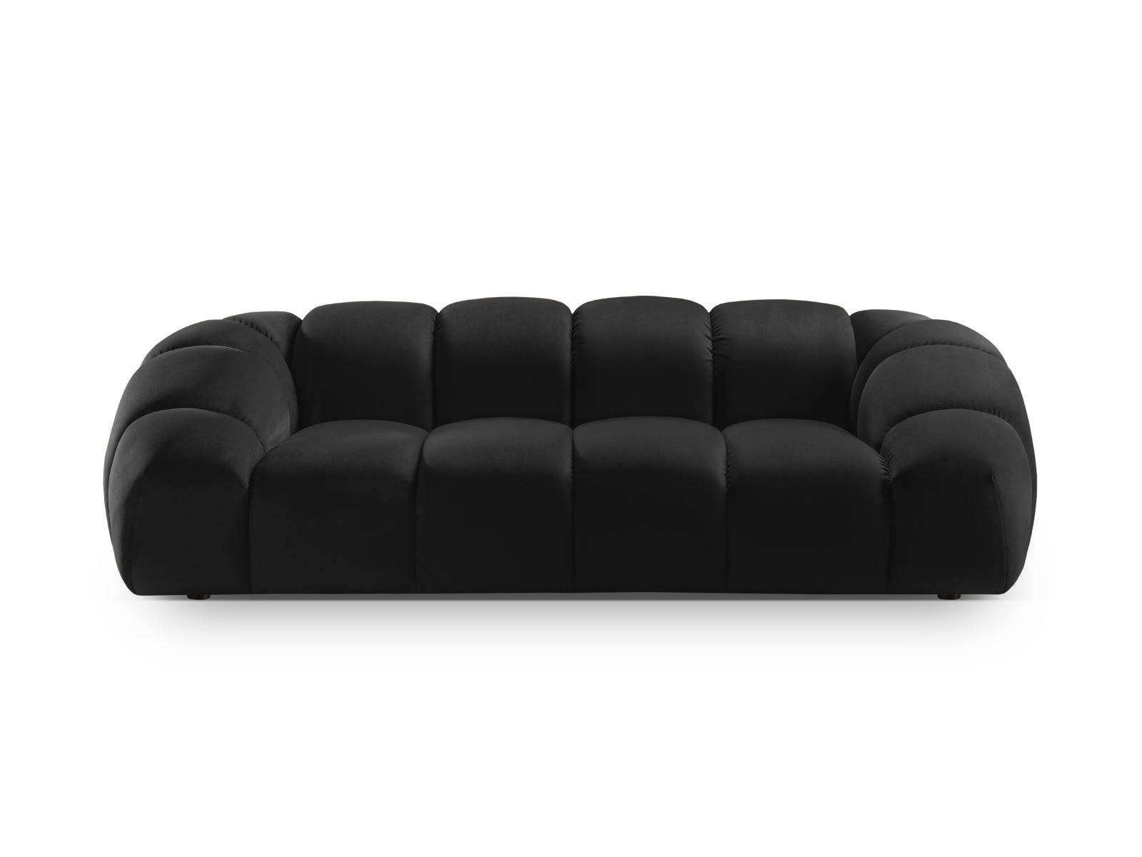 Diana Velour Sofa 3 Sitzer in Black-Salvador präsentiert im Onlineshop von KAQTU Design AG. 3er Sofa ist von Micadoni