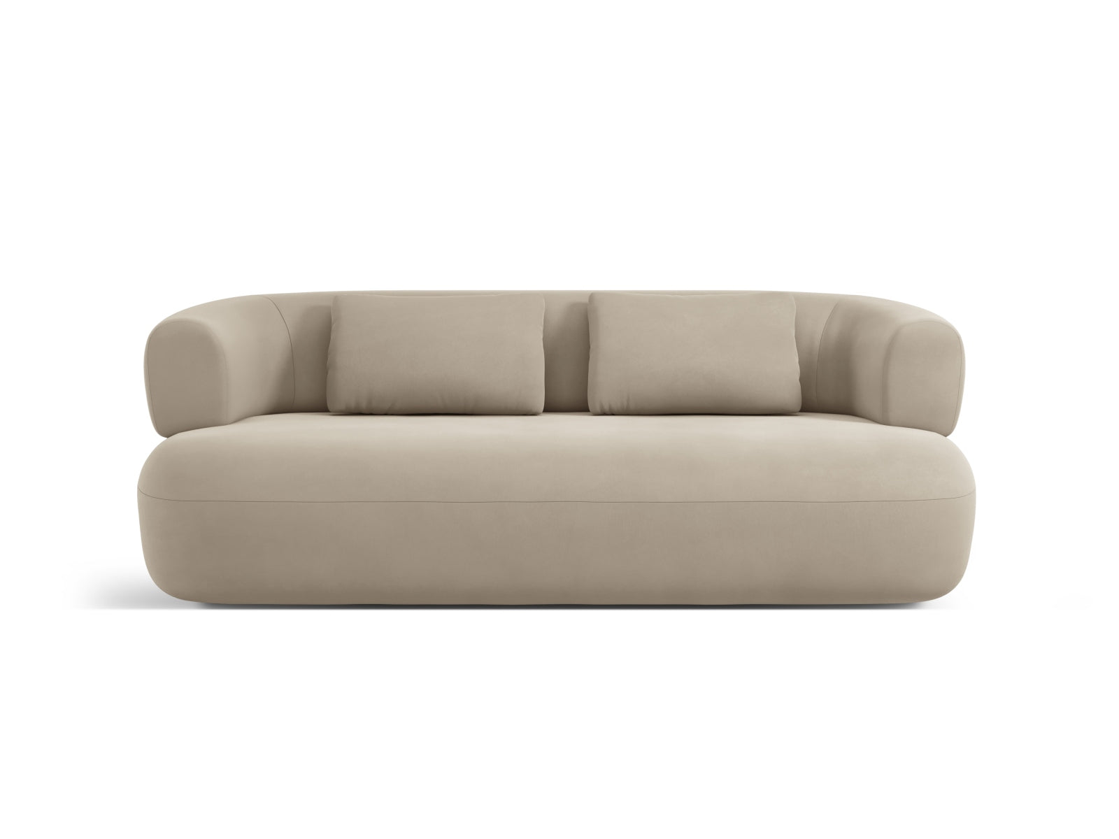 Jenny Velour Sofa 3 Sitzer in Beige-Salvador präsentiert im Onlineshop von KAQTU Design AG. 3er Sofa ist von Micadoni
