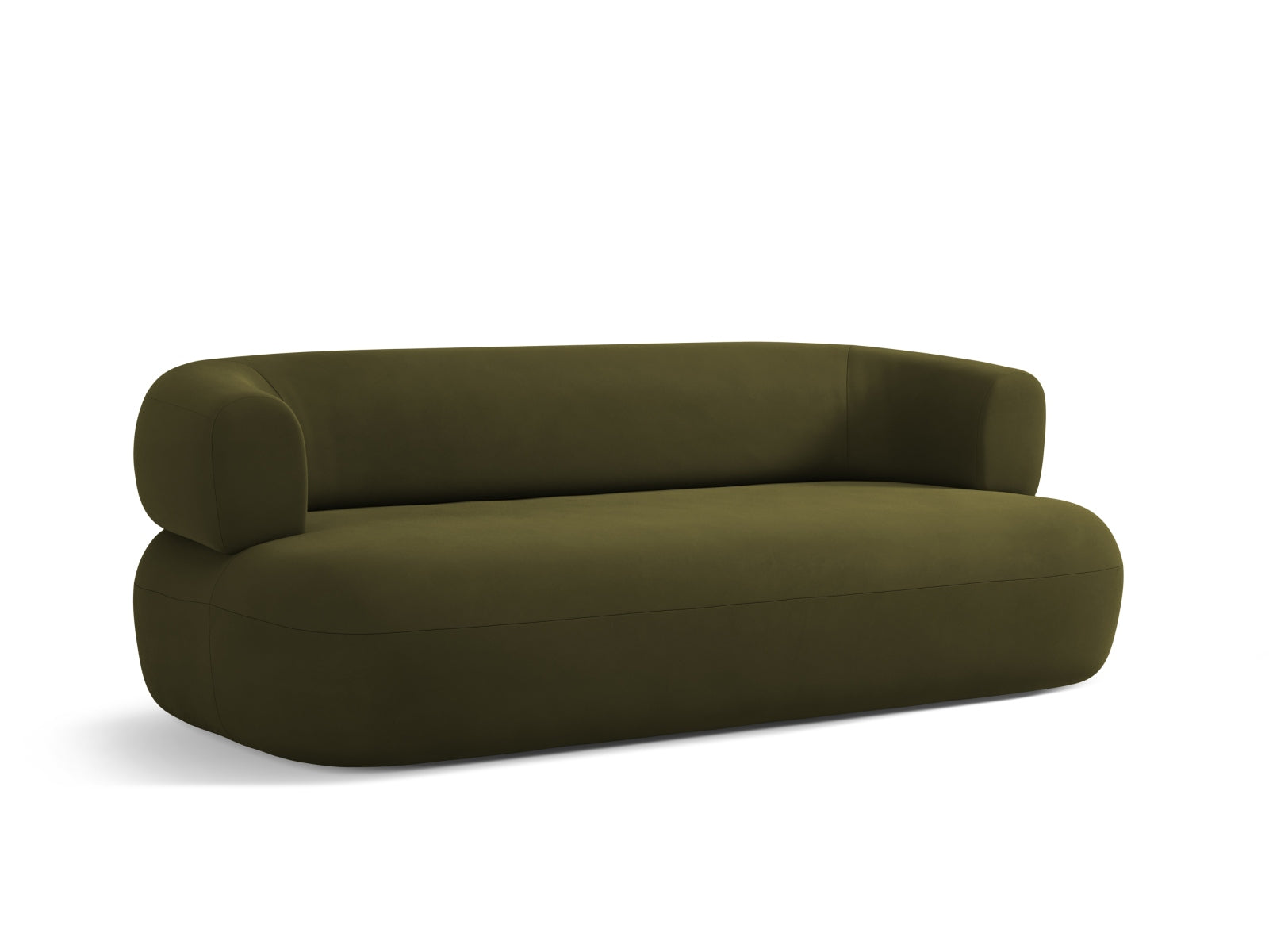 Elegantes 3-Sitzer Sofa aus Velours, das mit seinem modernen Design und weichen Polstern jeden Raum aufwertet.