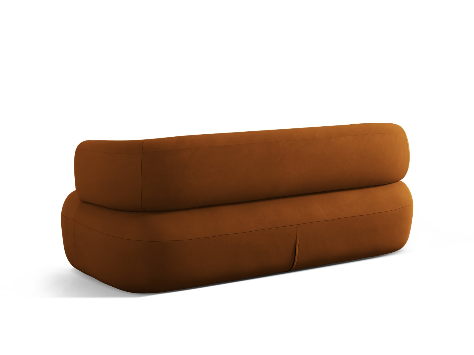 Stilvolles 3-Sitzer Sofa Jenny in zartem Rosa, gefertigt aus hochwertigem Velours, perfekt für gemütliche Abende und modernes Wohndesign.