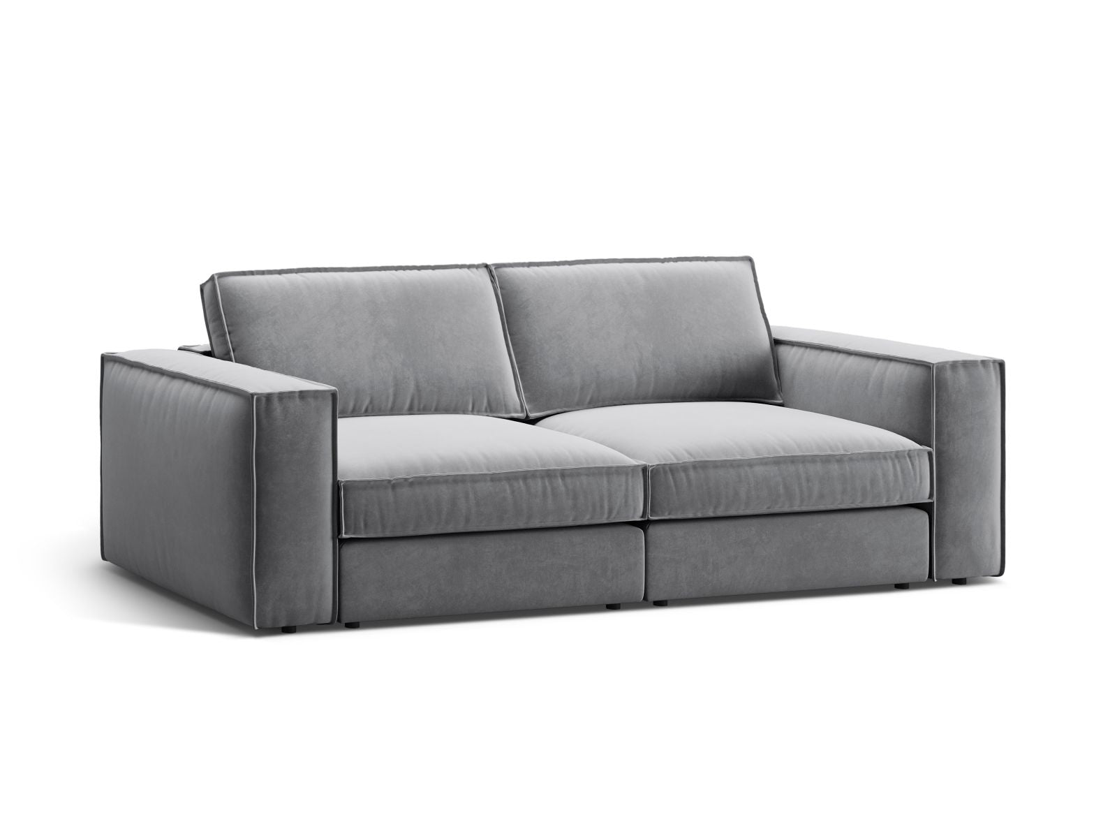 Elegantes 3-Sitzer Sofa Pola in Grau, modular und vielseitig, ideal für modernes Wohnen, präsentiert von Micadoni.