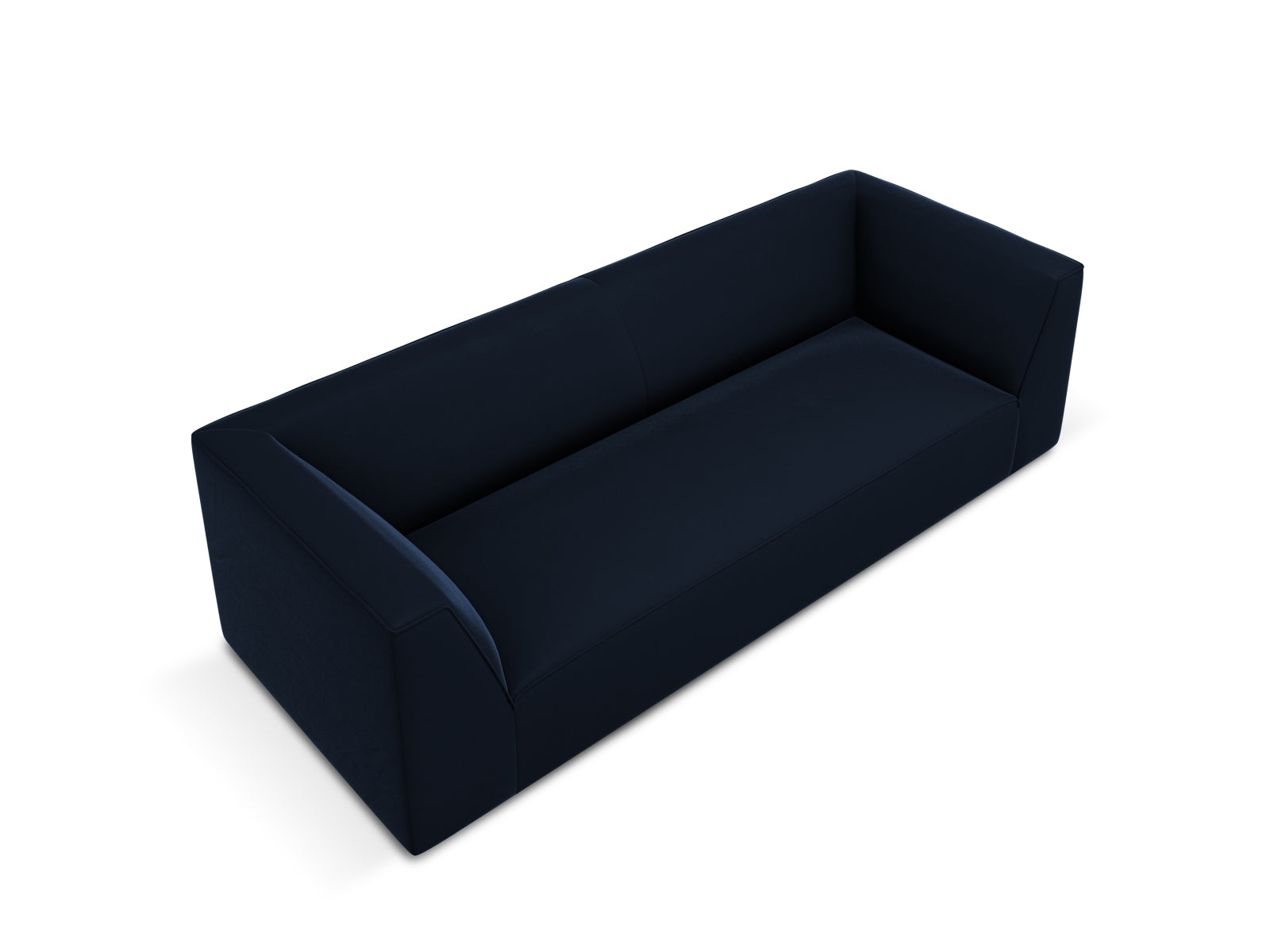 Luxuriöses 3-Sitzer Ruby Velour Sofa in tiefem Rot, perfekt für moderne Wohnräume. Exquisite Qualität und stilvolles Design von Micadoni.