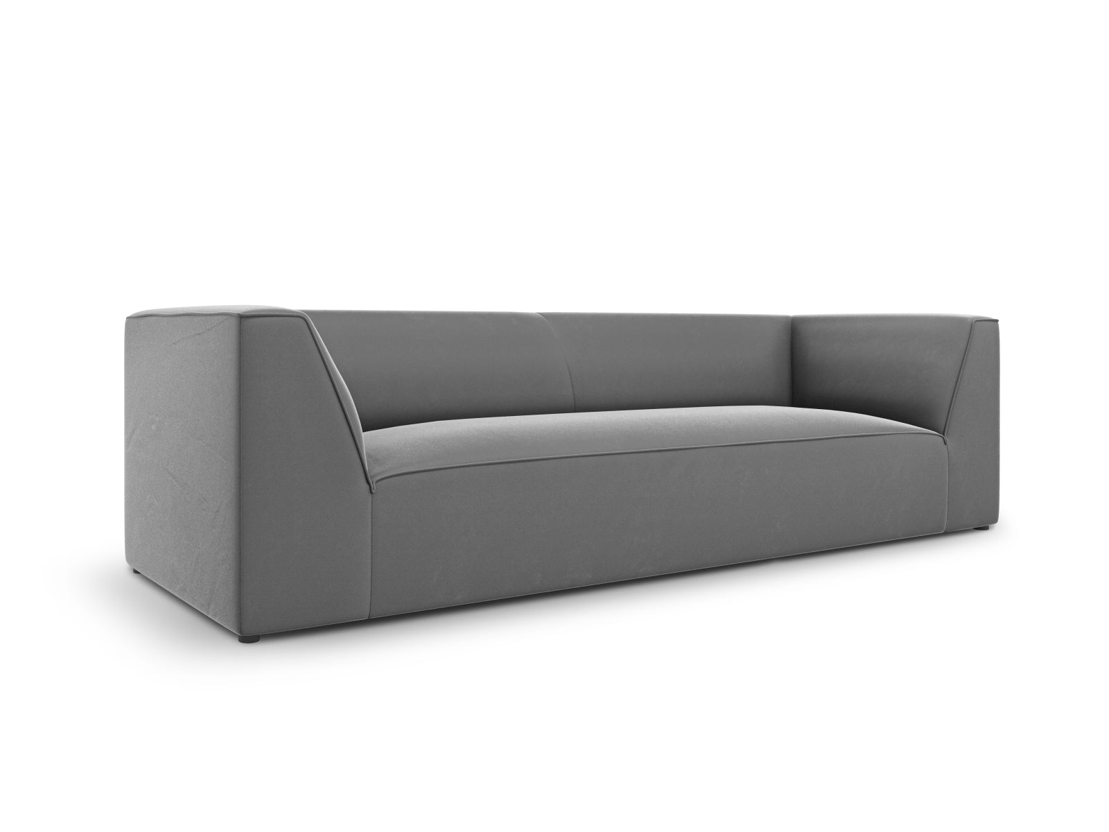 Ruby Velour Sofa 3 Sitzer in Grey-Salvador präsentiert im Onlineshop von KAQTU Design AG. 3er Sofa ist von Micadoni