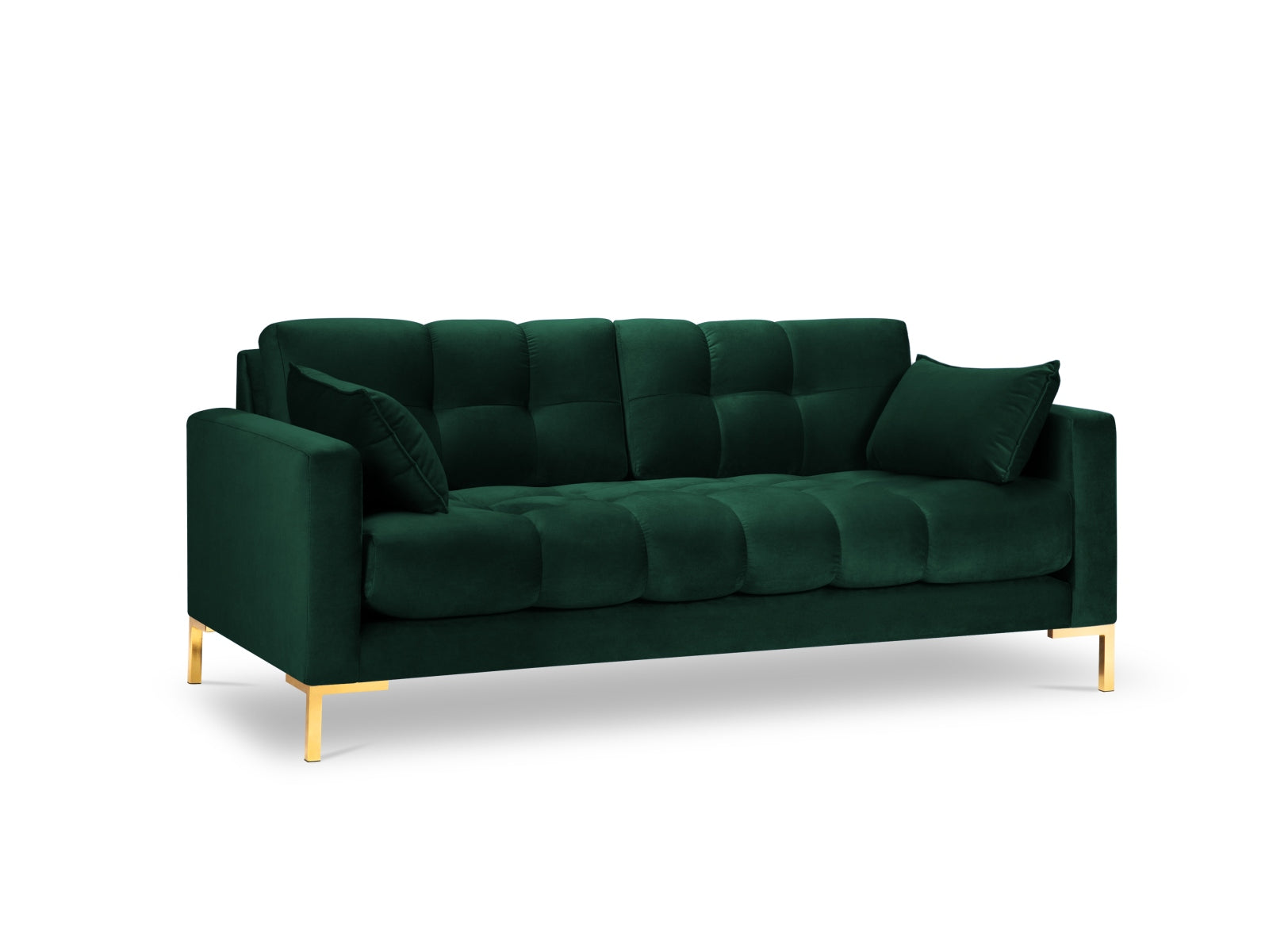 Mamaia Velour Sofa 3 Sitzer in Bottle Green/Gold präsentiert im Onlineshop von KAQTU Design AG. 3er Sofa ist von Micadoni