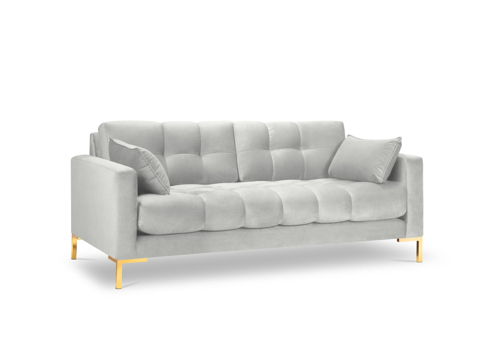 Mamaia Velour Sofa 3 Sitzer in Silver/Gold präsentiert im Onlineshop von KAQTU Design AG. 3er Sofa ist von Micadoni