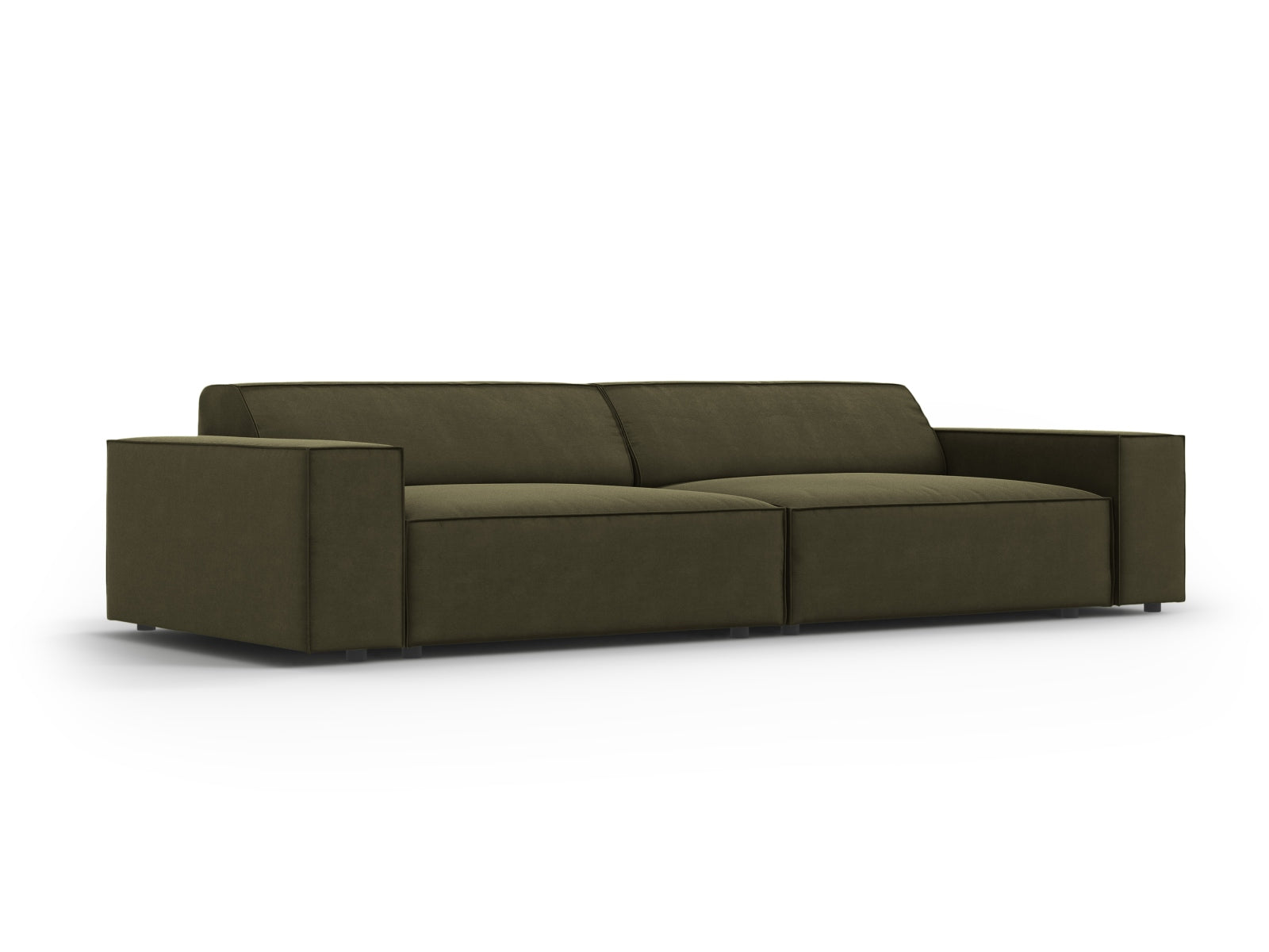 Modulares 3-Sitzer Sofa Jodie aus Velours in Green-Bluvel, perfekt für moderne Wohnkonzepte und stilvolle Einrichtungsideen.