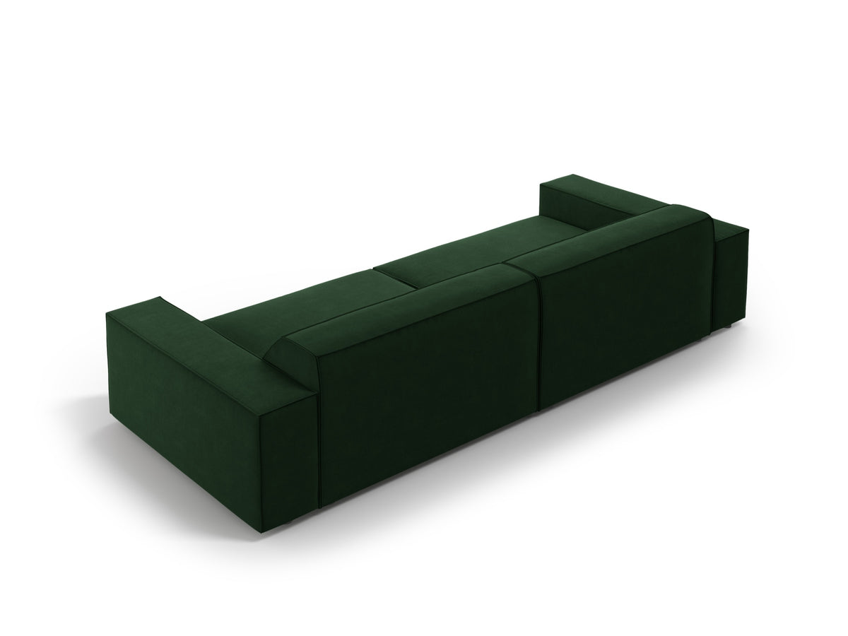 Jodie Velour modulares Sofa 3 Sitzer in Bottle Green-Bluvel präsentiert im Onlineshop von KAQTU Design AG. 3er Sofa ist von Micadoni