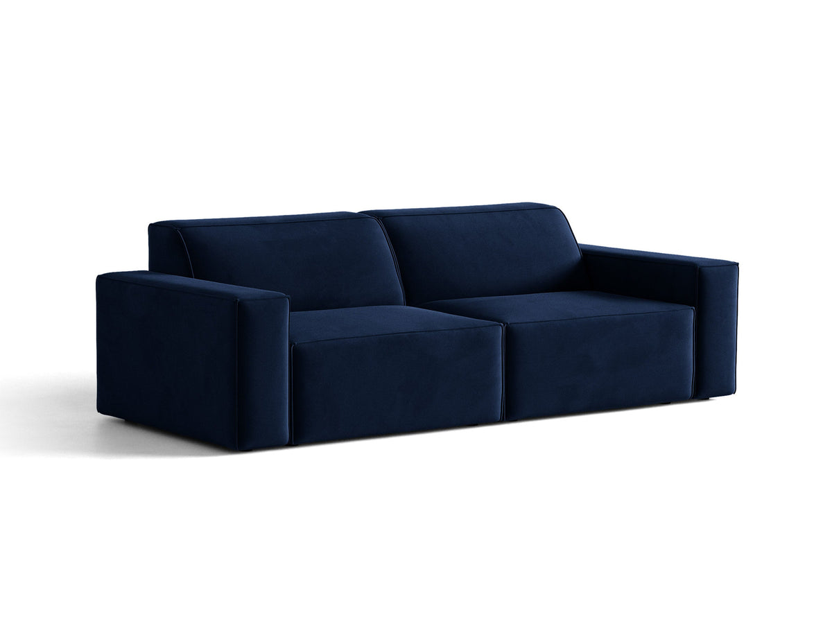 Jodie Velour modulares Sofa 3 Sitzer in Royal Blue-Bluvel präsentiert im Onlineshop von KAQTU Design AG. 3er Sofa ist von Micadoni