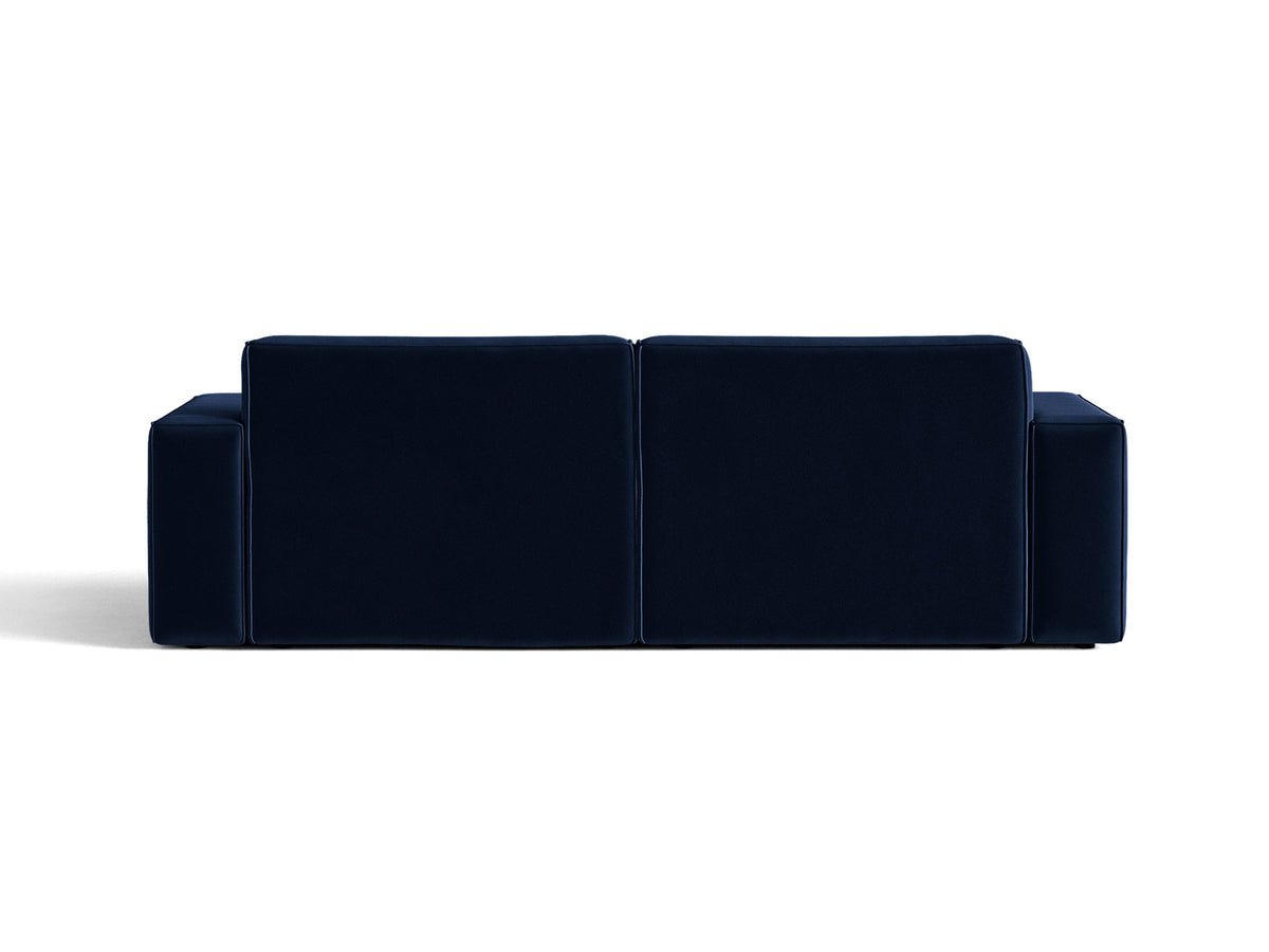 Jodie Velour modulares Sofa 3 Sitzer in Royal Blue-Bluvel präsentiert im Onlineshop von KAQTU Design AG. 3er Sofa ist von Micadoni