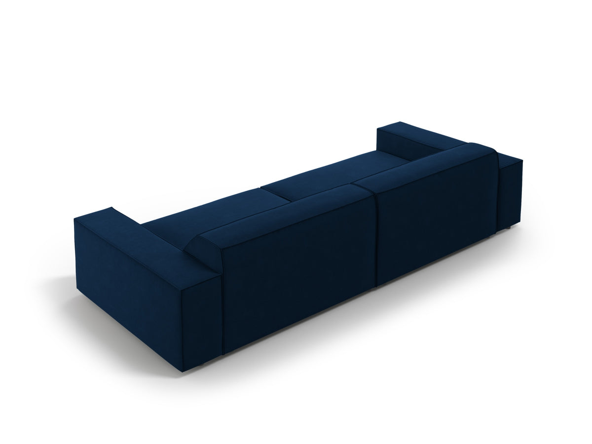 Jodie Velour modulares Sofa 3 Sitzer in Royal Blue-Bluvel präsentiert im Onlineshop von KAQTU Design AG. 3er Sofa ist von Micadoni
