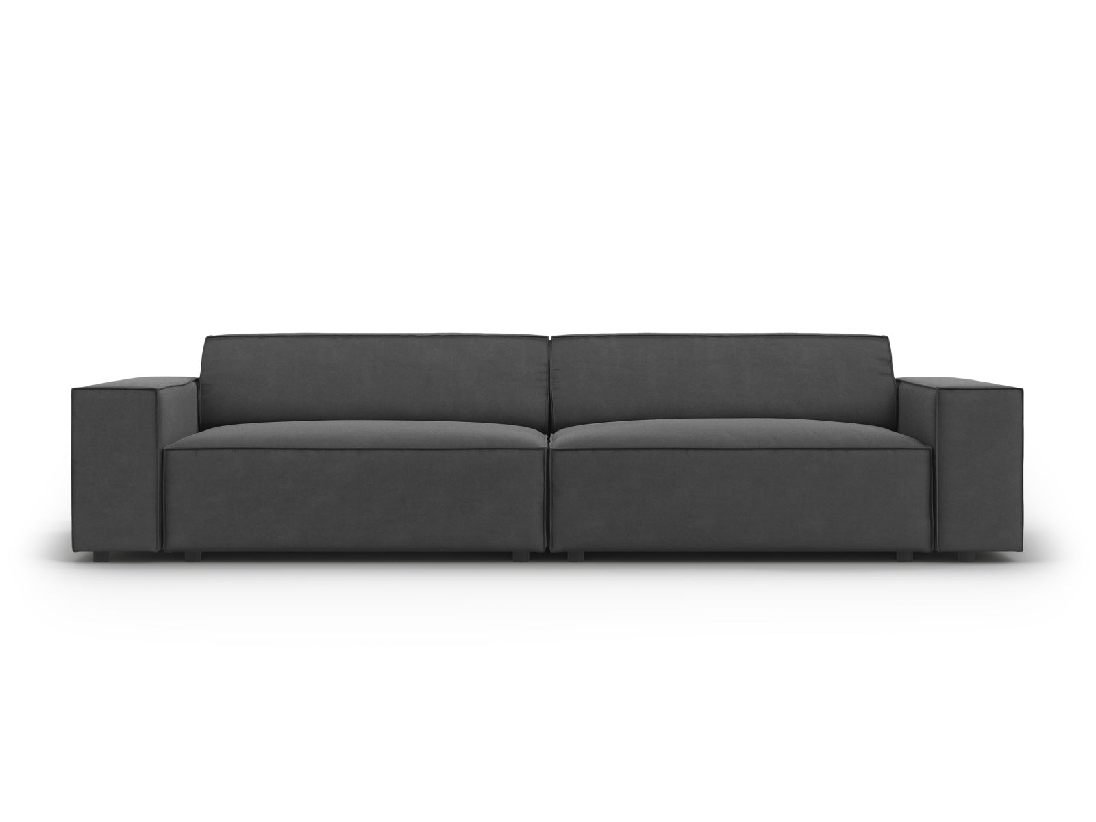 Jodie Velour modulares Sofa 3 Sitzer in Grey-Bluvel präsentiert im Onlineshop von KAQTU Design AG. 3er Sofa ist von Micadoni