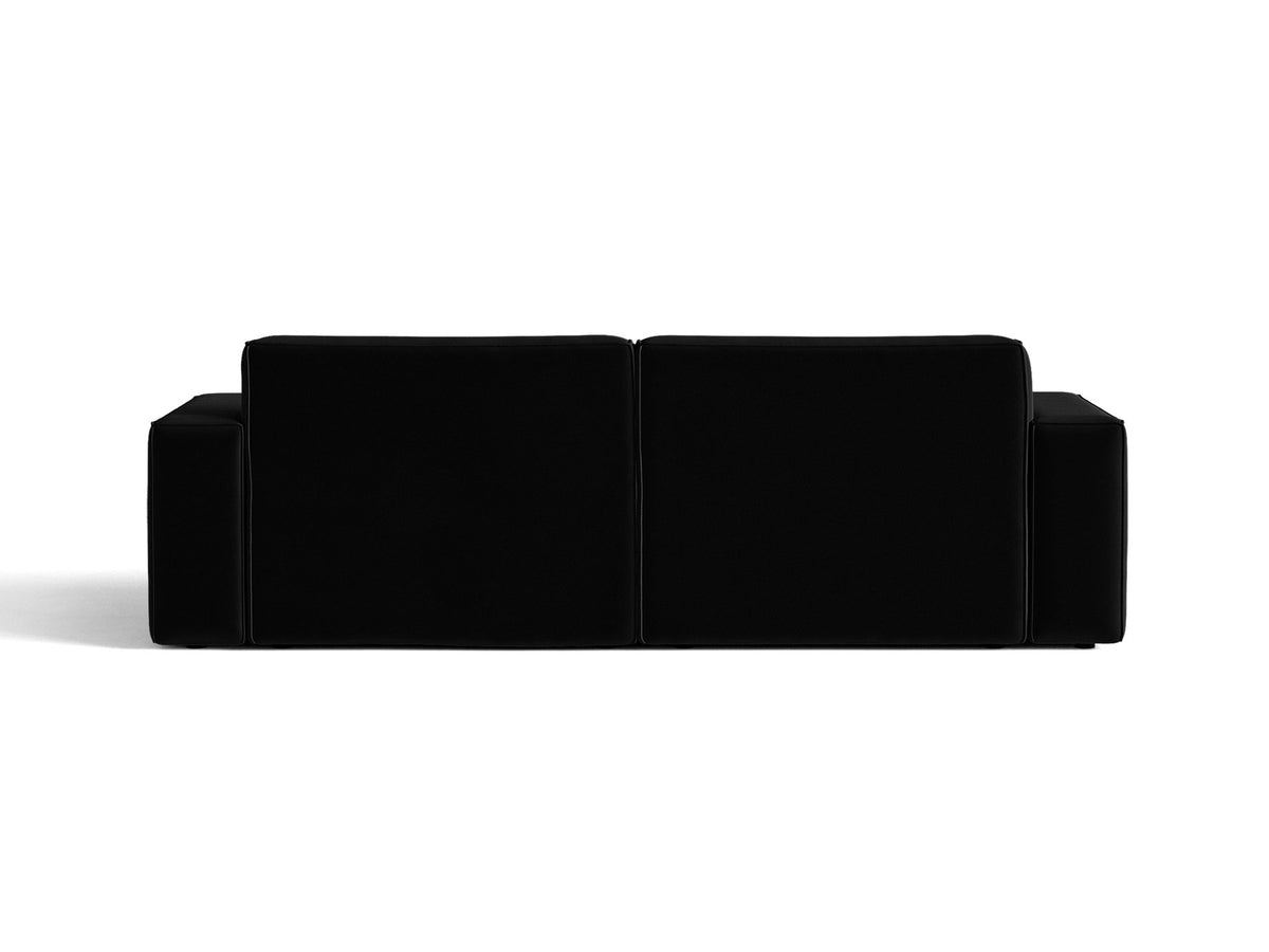 Jodie Velour modulares Sofa 3 Sitzer in Black-Bluvel präsentiert im Onlineshop von KAQTU Design AG. 3er Sofa ist von Micadoni