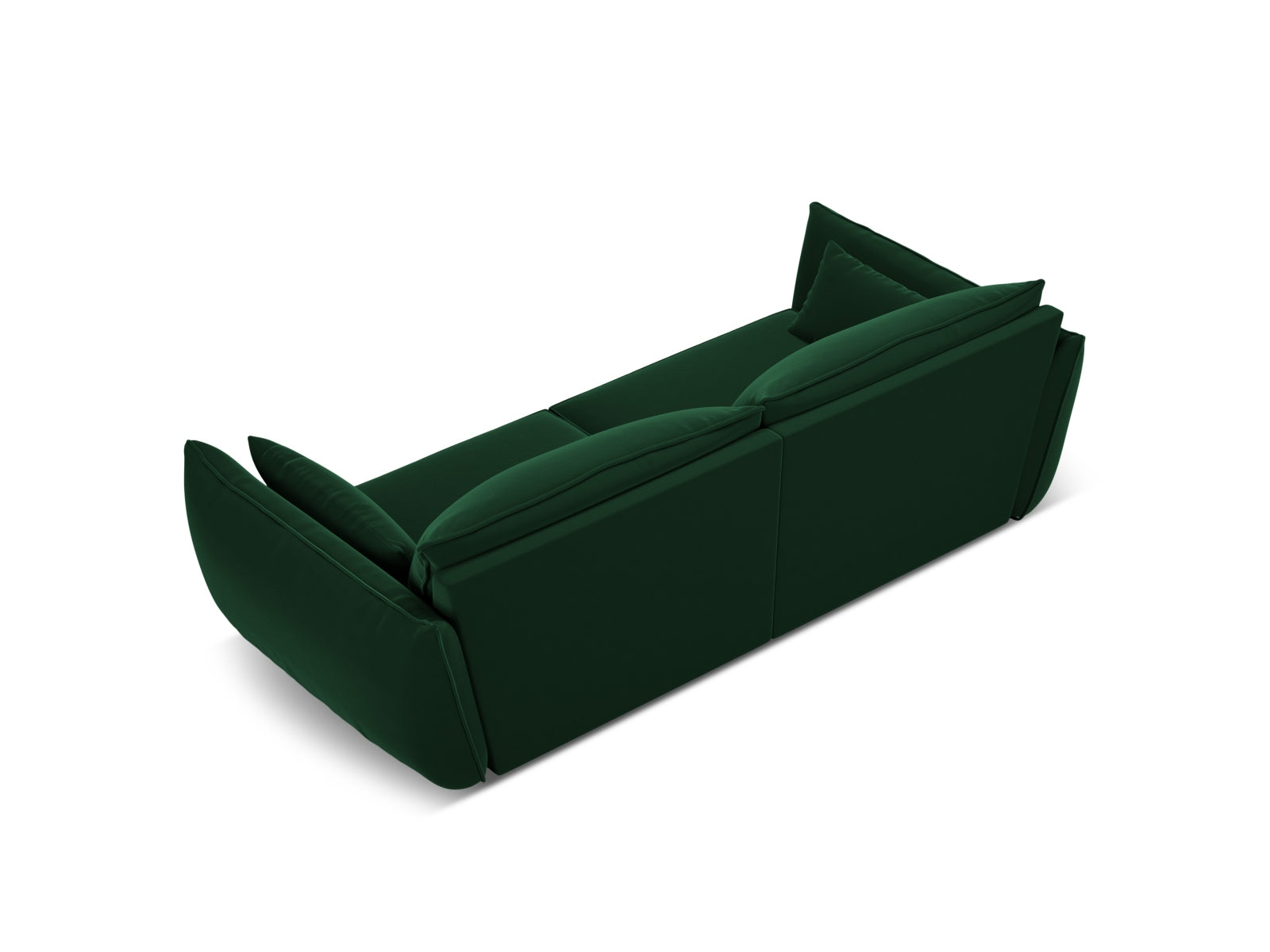 Stilvolles Kaelle 3-Sitzer Sofa in tiefem Flaschengrün, perfekt für moderne Wohnräume. Hochwertige Materialien und elegantes Design von Micadoni.