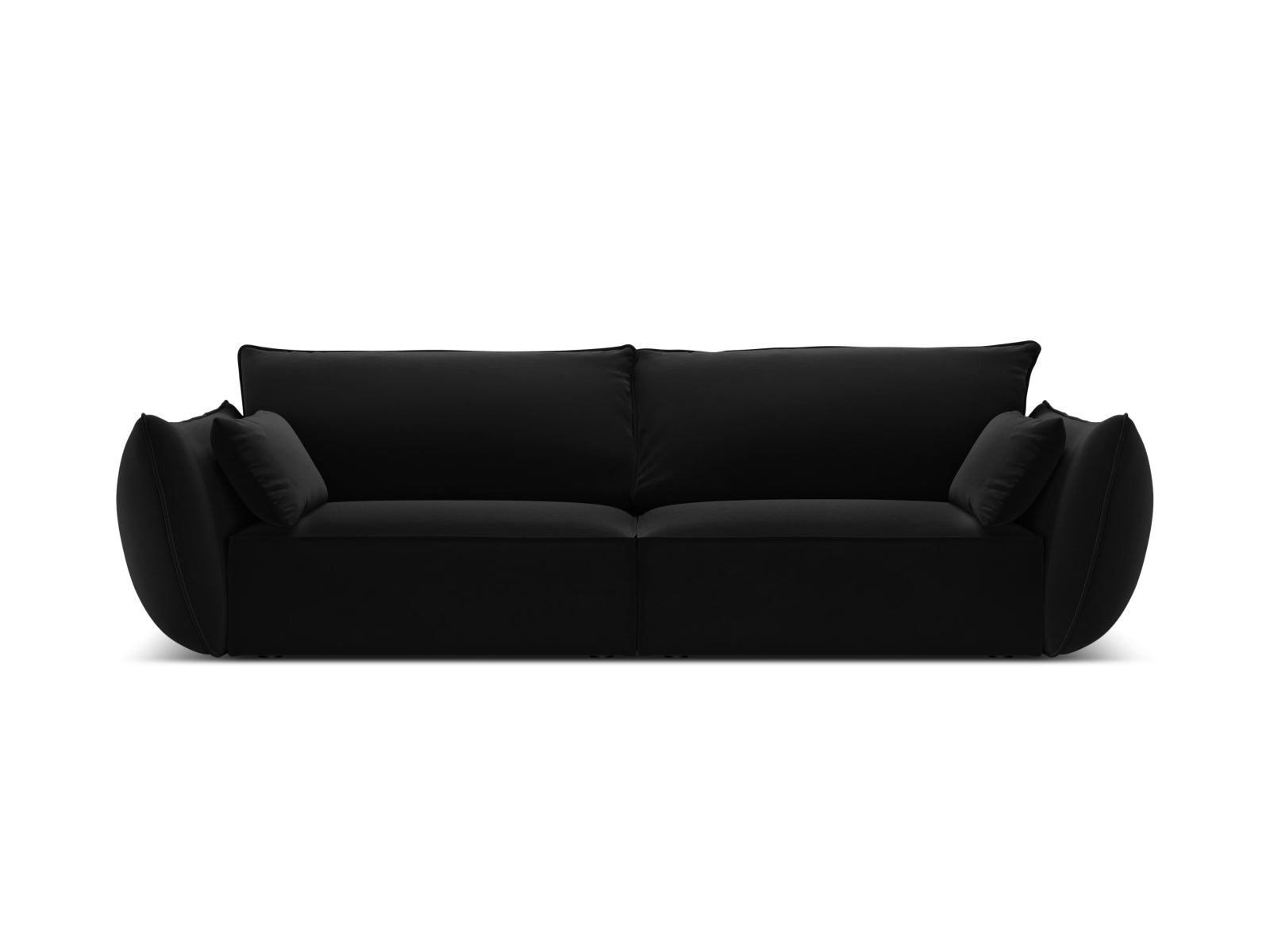 Kaelle Sofa 3 Sitzer in Black-Bluvel präsentiert im Onlineshop von KAQTU Design AG. 3er Sofa ist von Micadoni