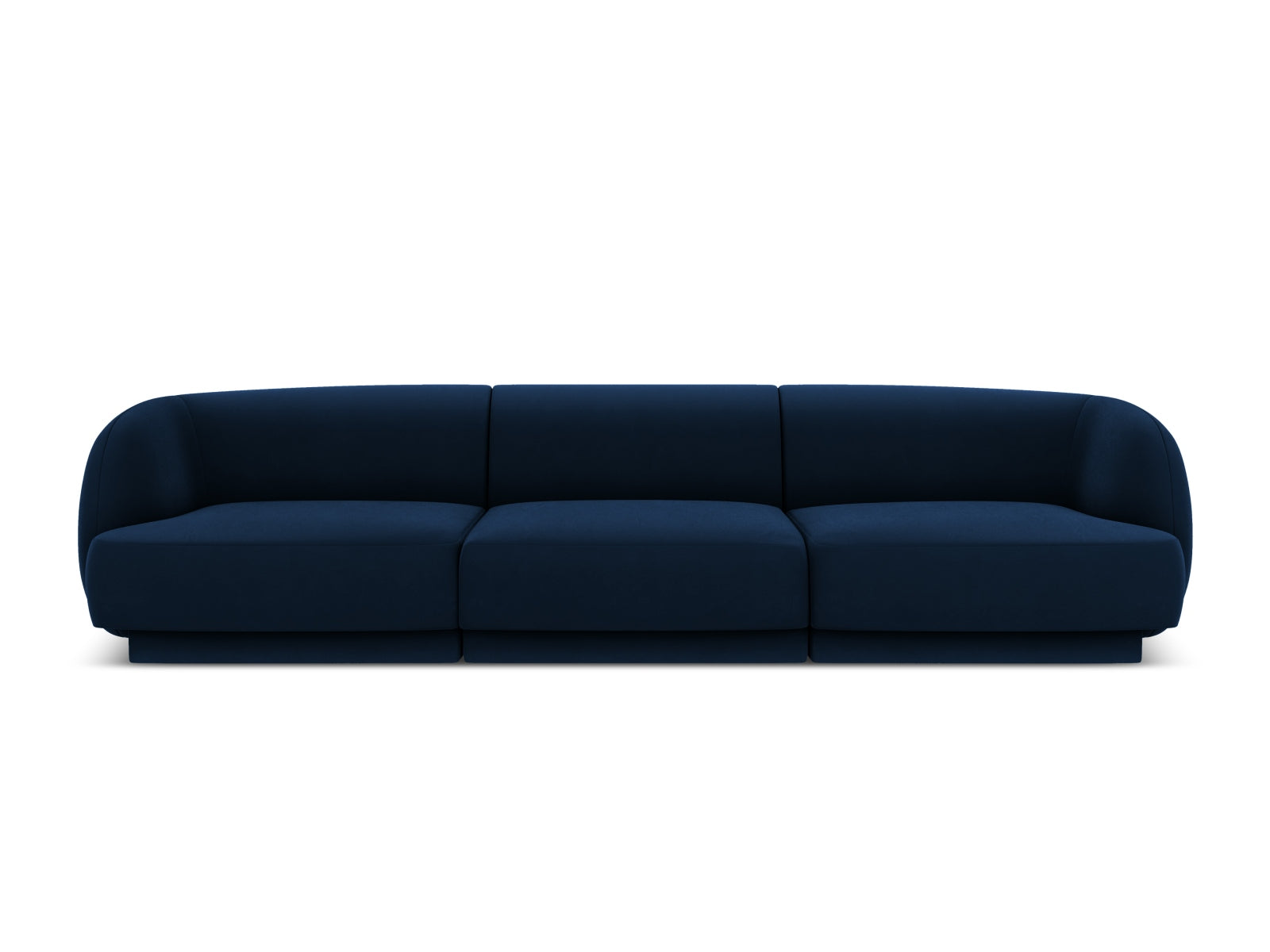 Miley Velour Sofa 3 Sitzer in Royal Blue-Bluvel präsentiert im Onlineshop von KAQTU Design AG. 3er Sofa ist von Micadoni