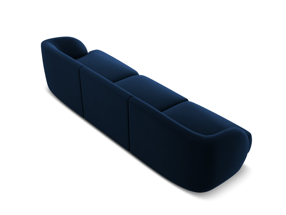 Miley Velour Sofa 3 Sitzer in Royal Blue-Bluvel präsentiert im Onlineshop von KAQTU Design AG. 3er Sofa ist von Micadoni