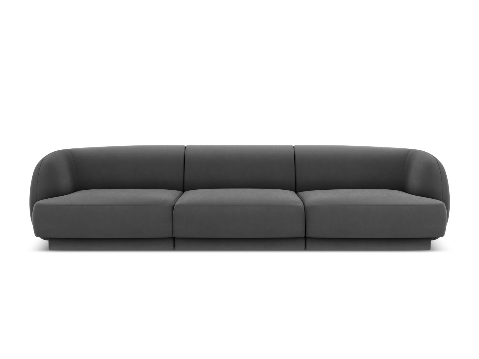 Miley Velour Sofa 3 Sitzer in Grey präsentiert im Onlineshop von KAQTU Design AG. 3er Sofa ist von Micadoni