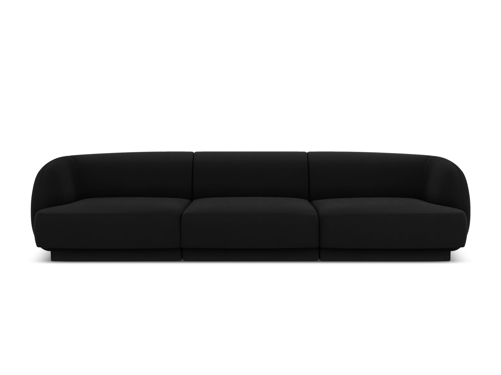Miley Velour Sofa 3 Sitzer in Black präsentiert im Onlineshop von KAQTU Design AG. 3er Sofa ist von Micadoni