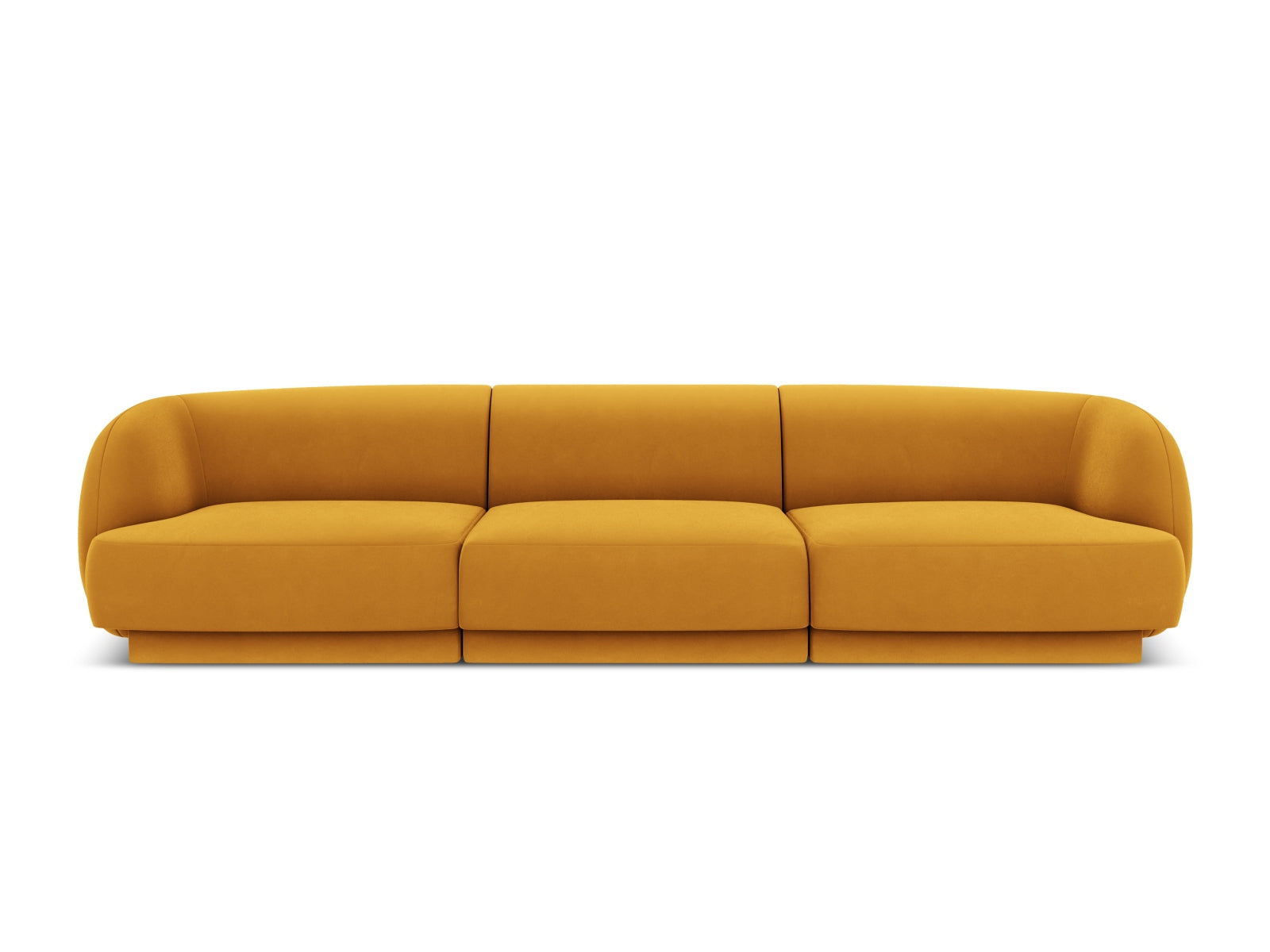 Miley Velour Sofa 3 Sitzer in Yellow-Bluvel präsentiert im Onlineshop von KAQTU Design AG. 3er Sofa ist von Micadoni