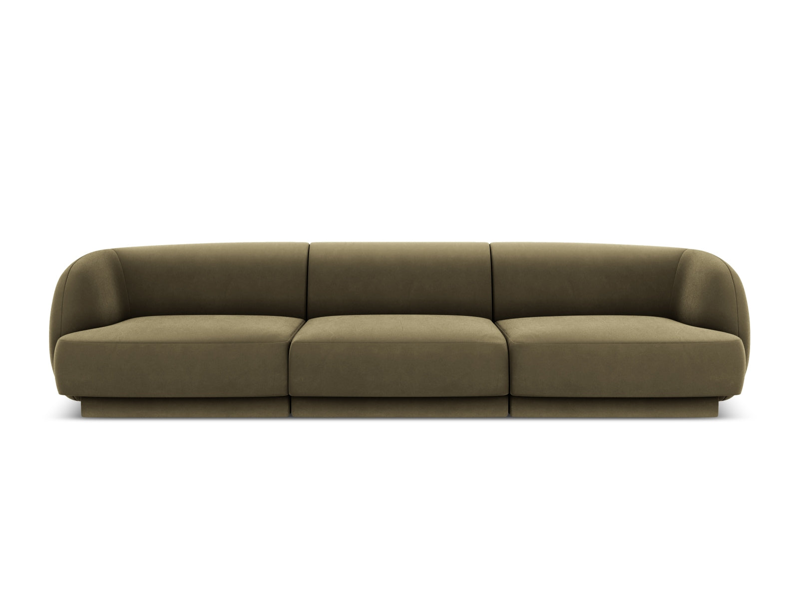 Miley Velour Sofa 3 Sitzer in Green präsentiert im Onlineshop von KAQTU Design AG. 3er Sofa ist von Micadoni