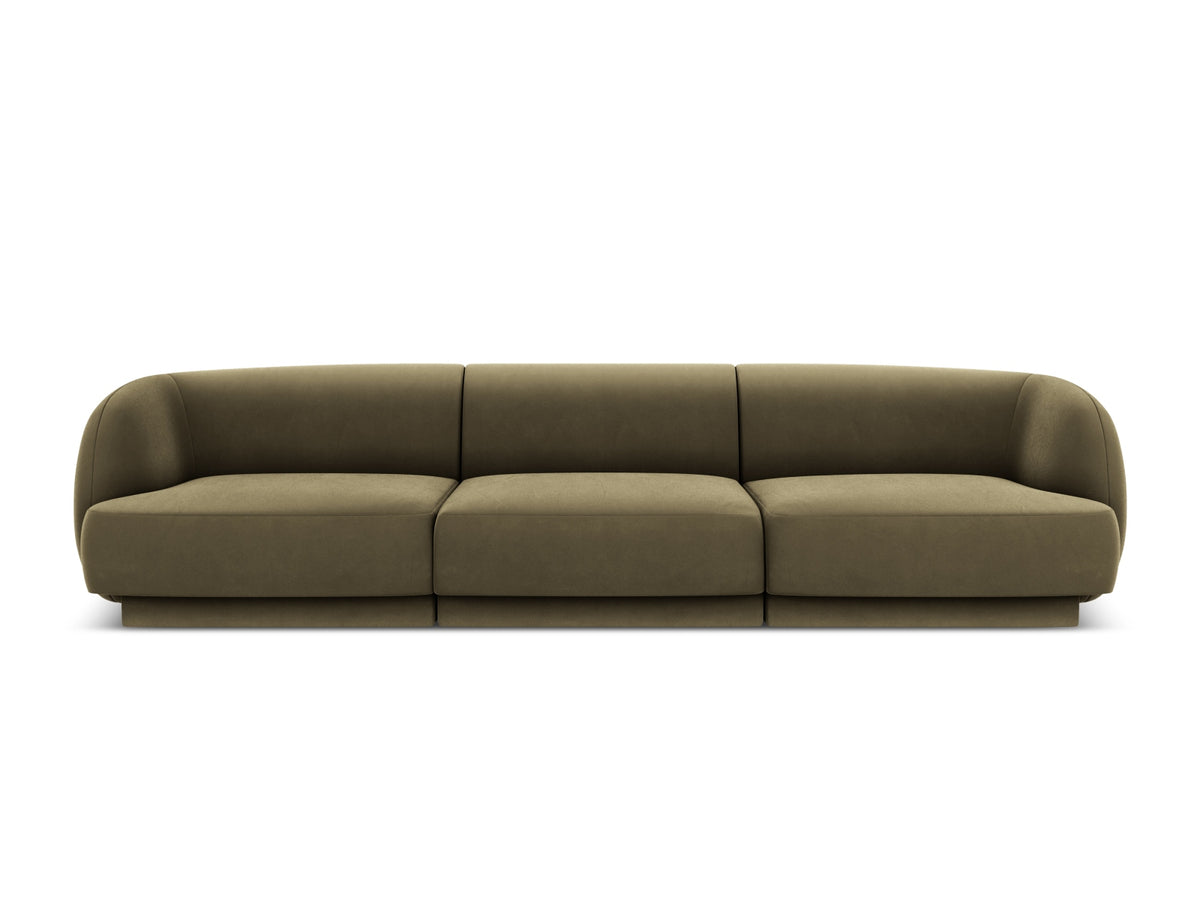 Miley Velour Sofa 3 Sitzer in Green-Bluvel präsentiert im Onlineshop von KAQTU Design AG. 3er Sofa ist von Micadoni