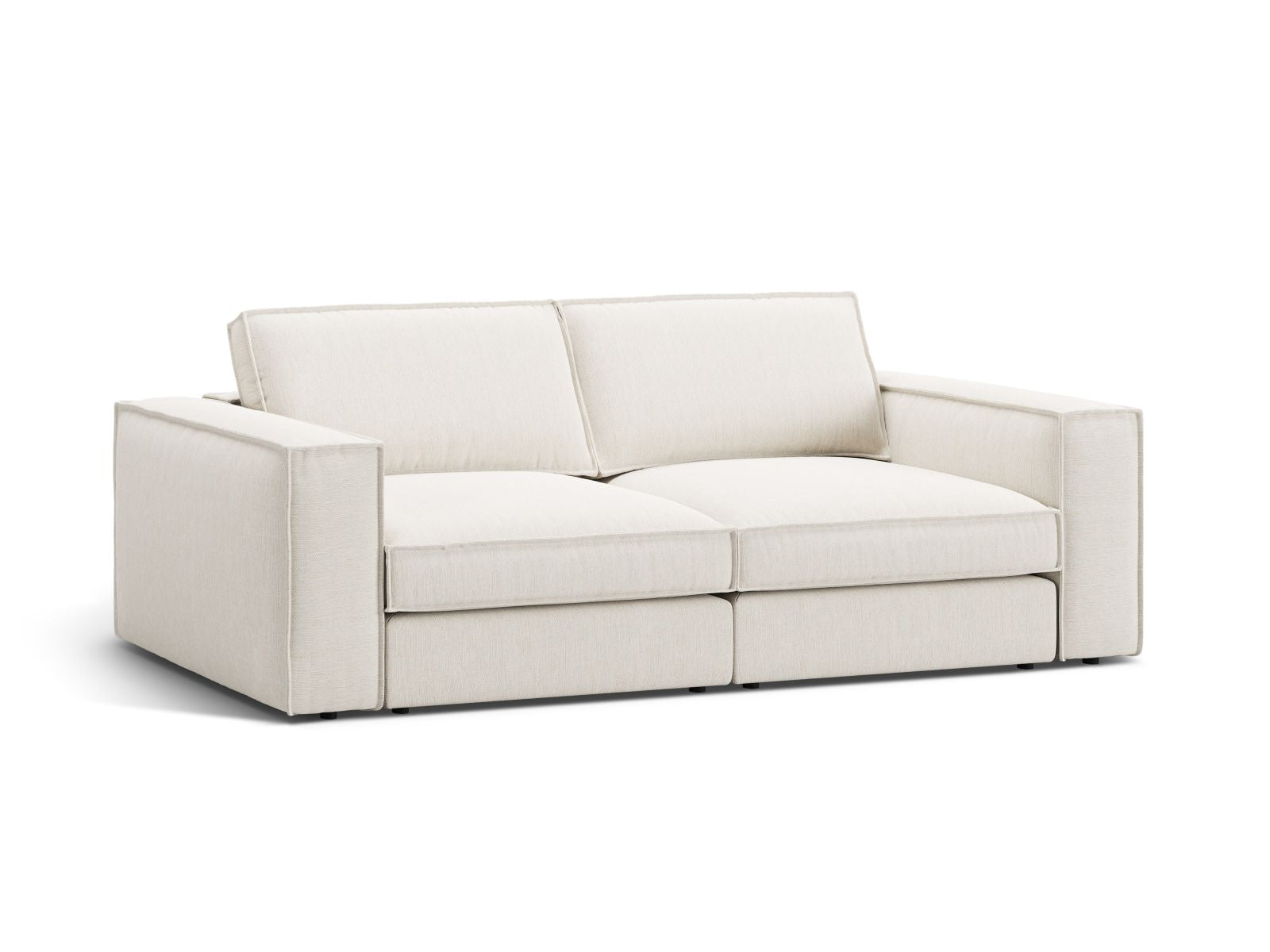 Elegantes 3-Sitzer Sofa Pola in stilvollem Weiß, ideal für moderne Wohnräume. Modular und vielseitig von Micadoni.