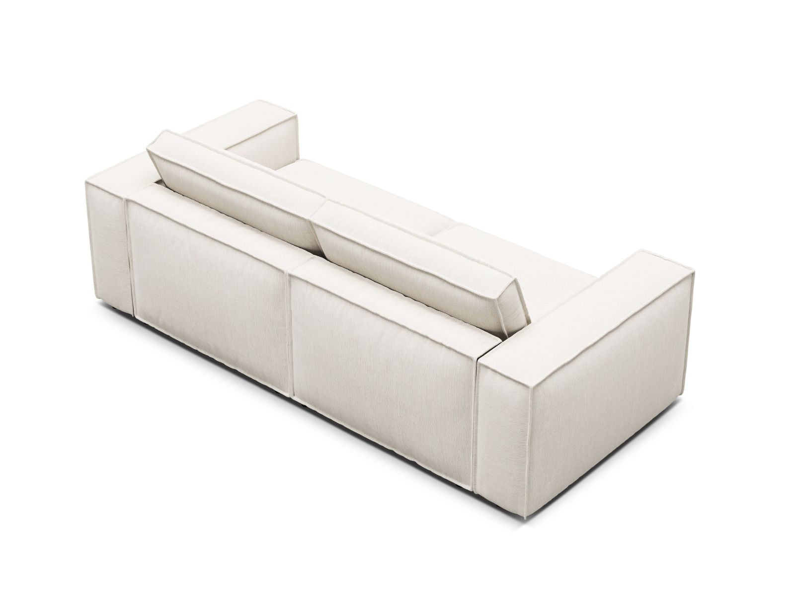 Stilvolles 3-Sitzer Sofa Pola in modernem Weiß, ideal für jedes Wohnzimmer. Modulares Design von Micadoni für vielseitige Nutzung und Komfort.