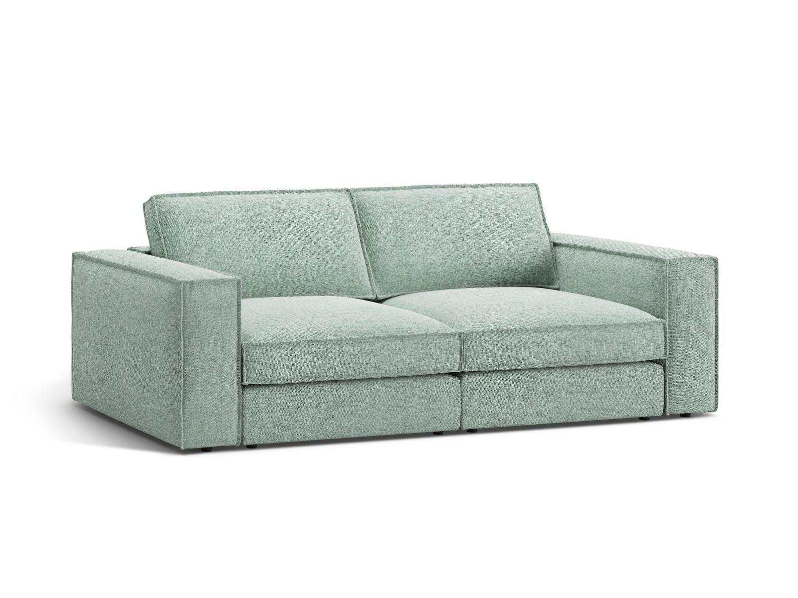 Elegantes 3-Sitzer Sofa Pola in Mintgrün, ideal für modernes Wohnen. Modular und vielseitig, perfekt für jedes Wohnzimmer.